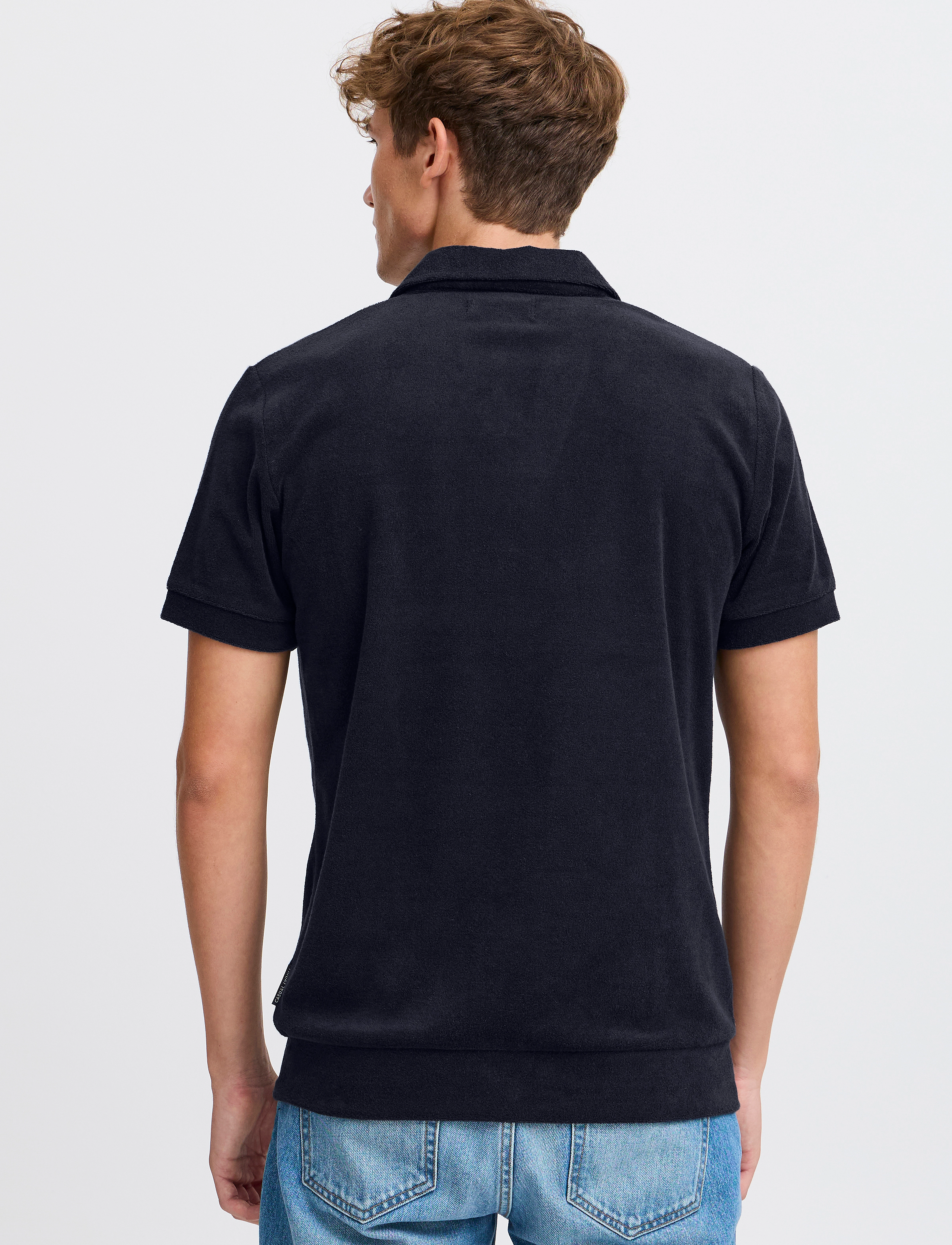 Casual Friday - CFRICHIE frotté polo - kortærmede poloer - dark navy - 5