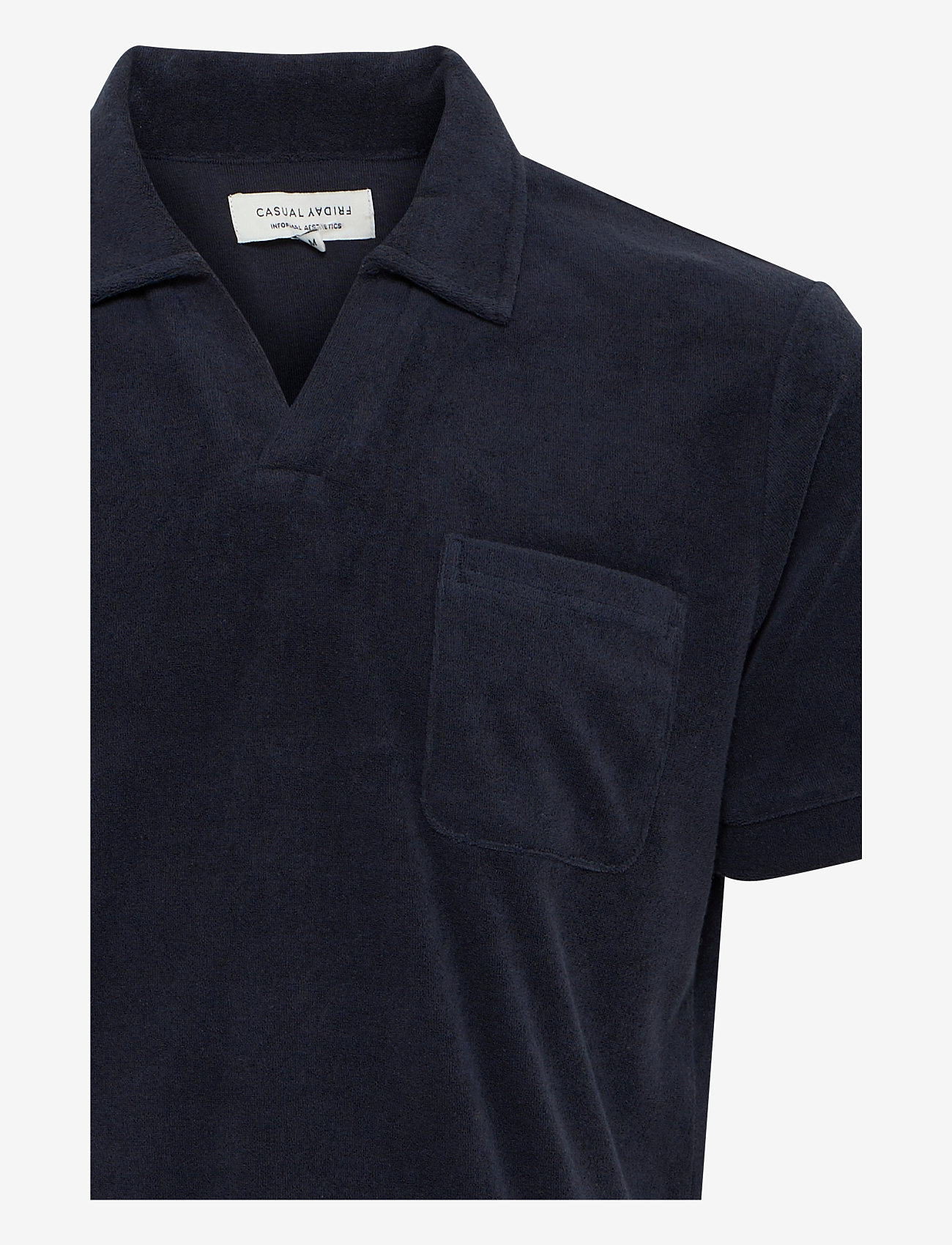 Casual Friday - CFRICHIE frotté polo - kortärmade pikéer - dark navy - 3