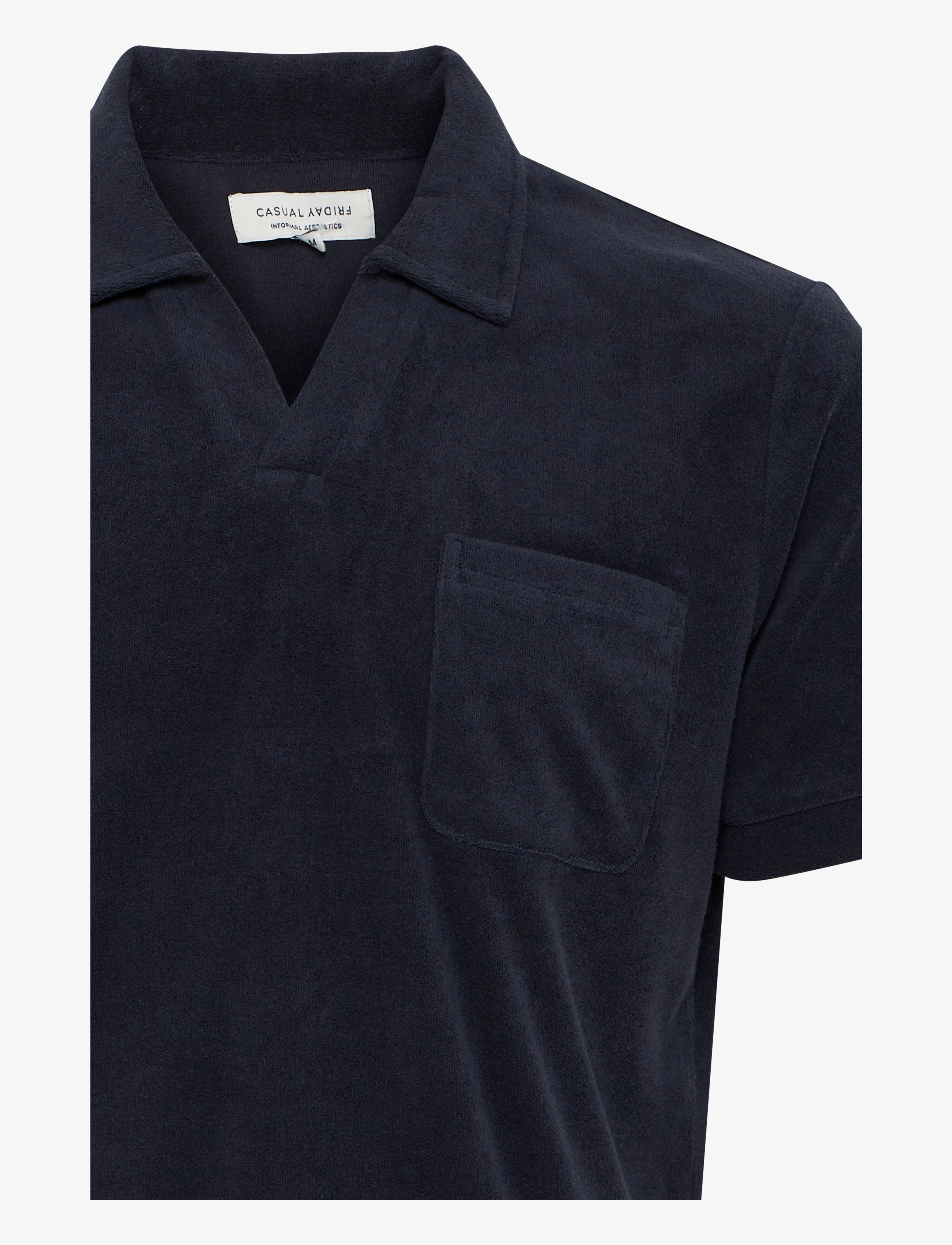Casual Friday - CFRICHIE frotté polo - kortermede - dark navy - 3