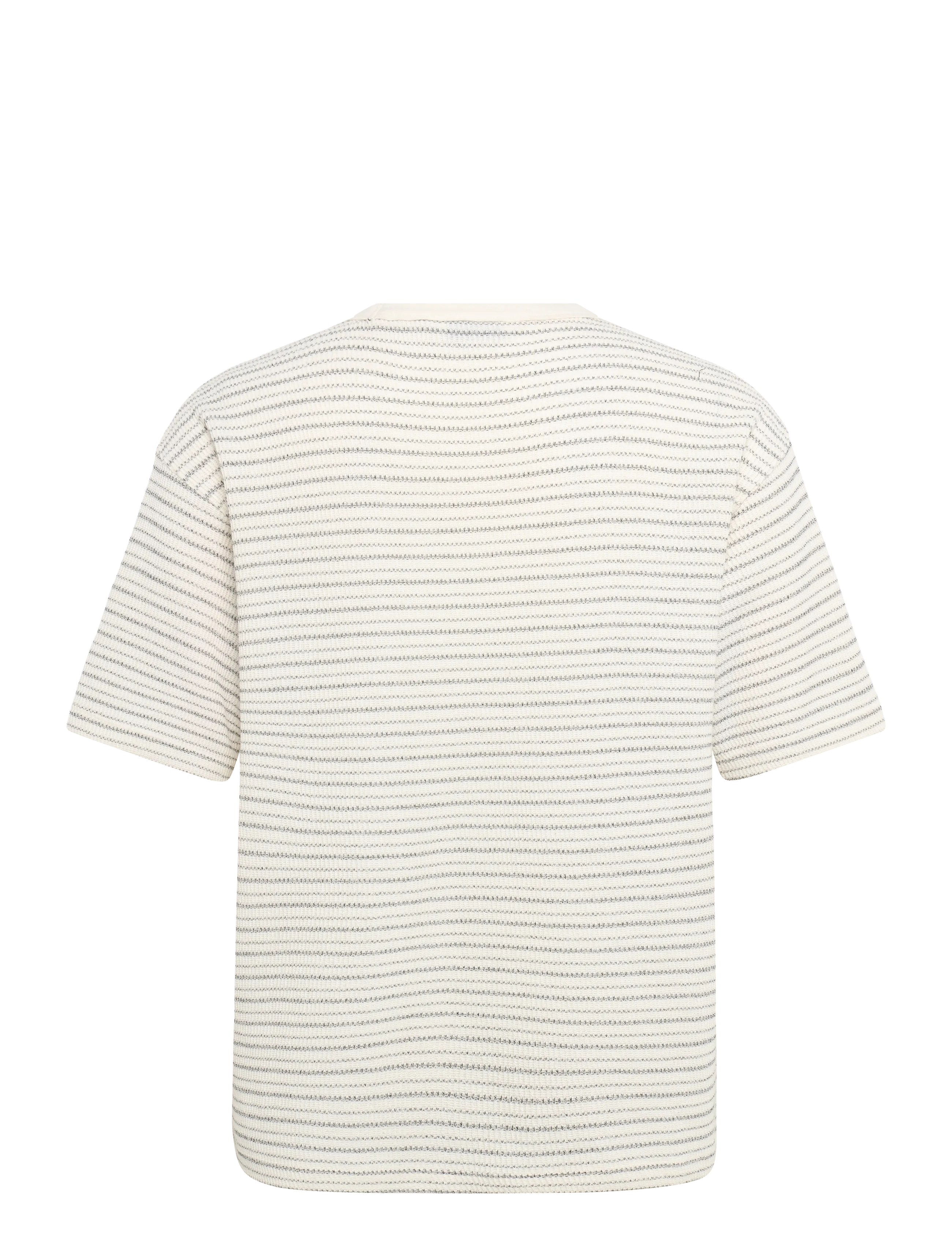 Casual Friday - CFFREDERIK striped structured tee - egret - 1