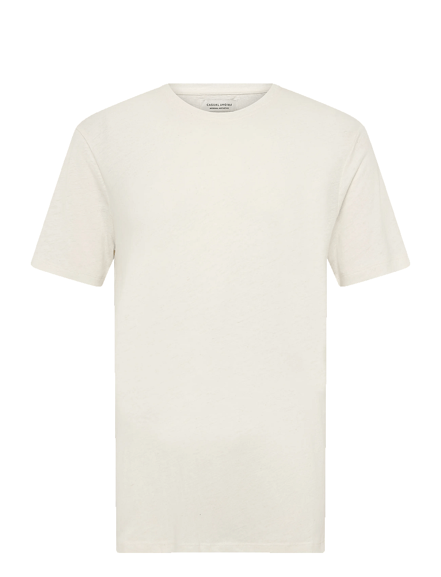 Casual Friday - CFTOM linen mix tee - lühikeste varrukatega t-särgid - egret - 0