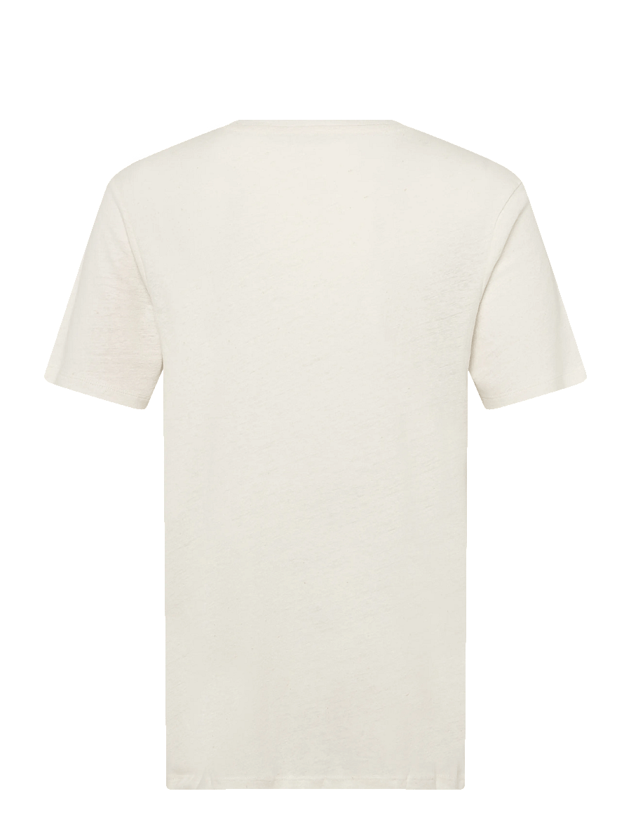 Casual Friday - CFTOM linen mix tee - lühikeste varrukatega t-särgid - egret - 1