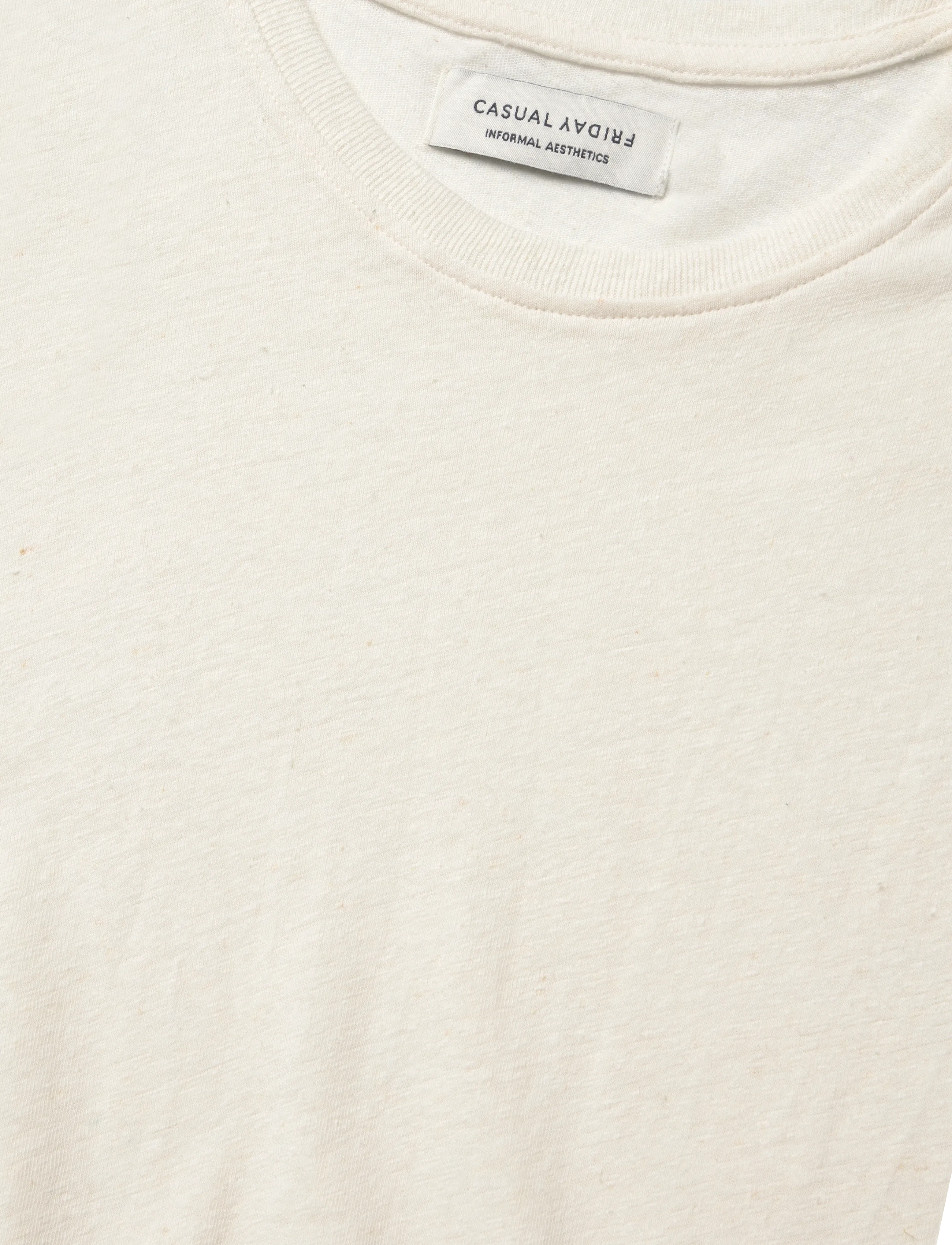 Casual Friday - CFTOM linen mix tee - egret - 2