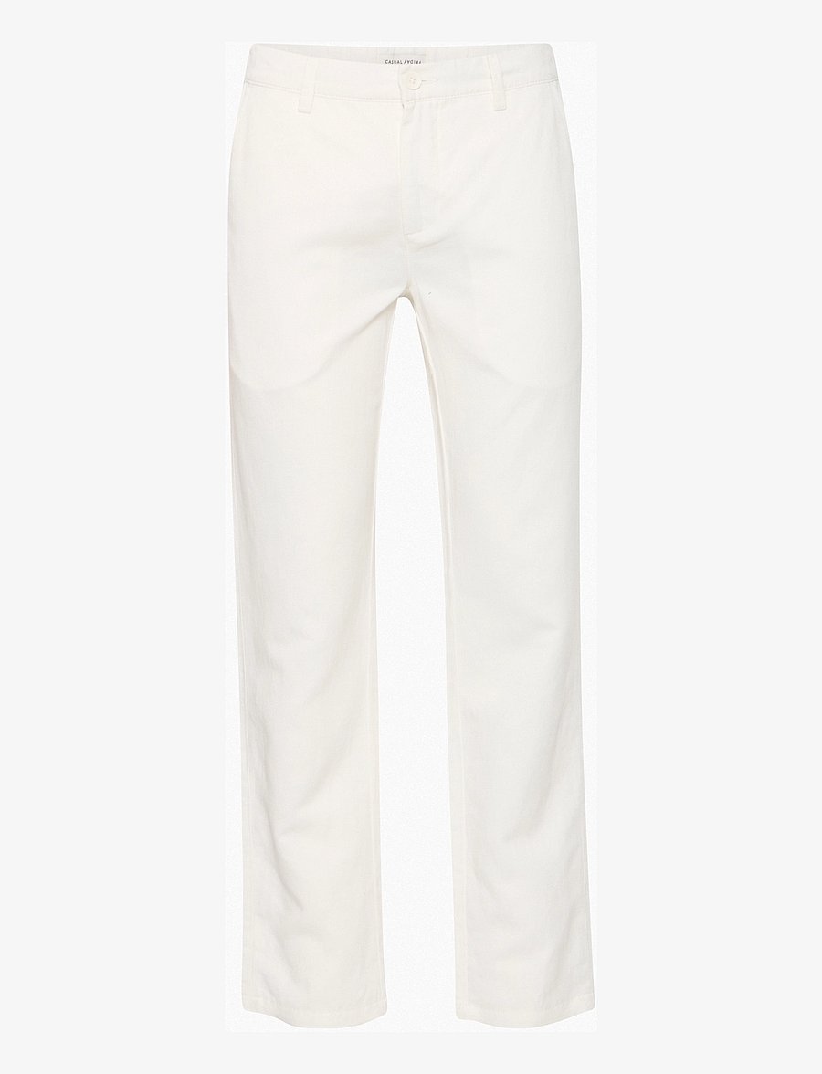 Casual Friday - CFPANDRUP 0185 linen mix pants - linnebyxor - egret - 1