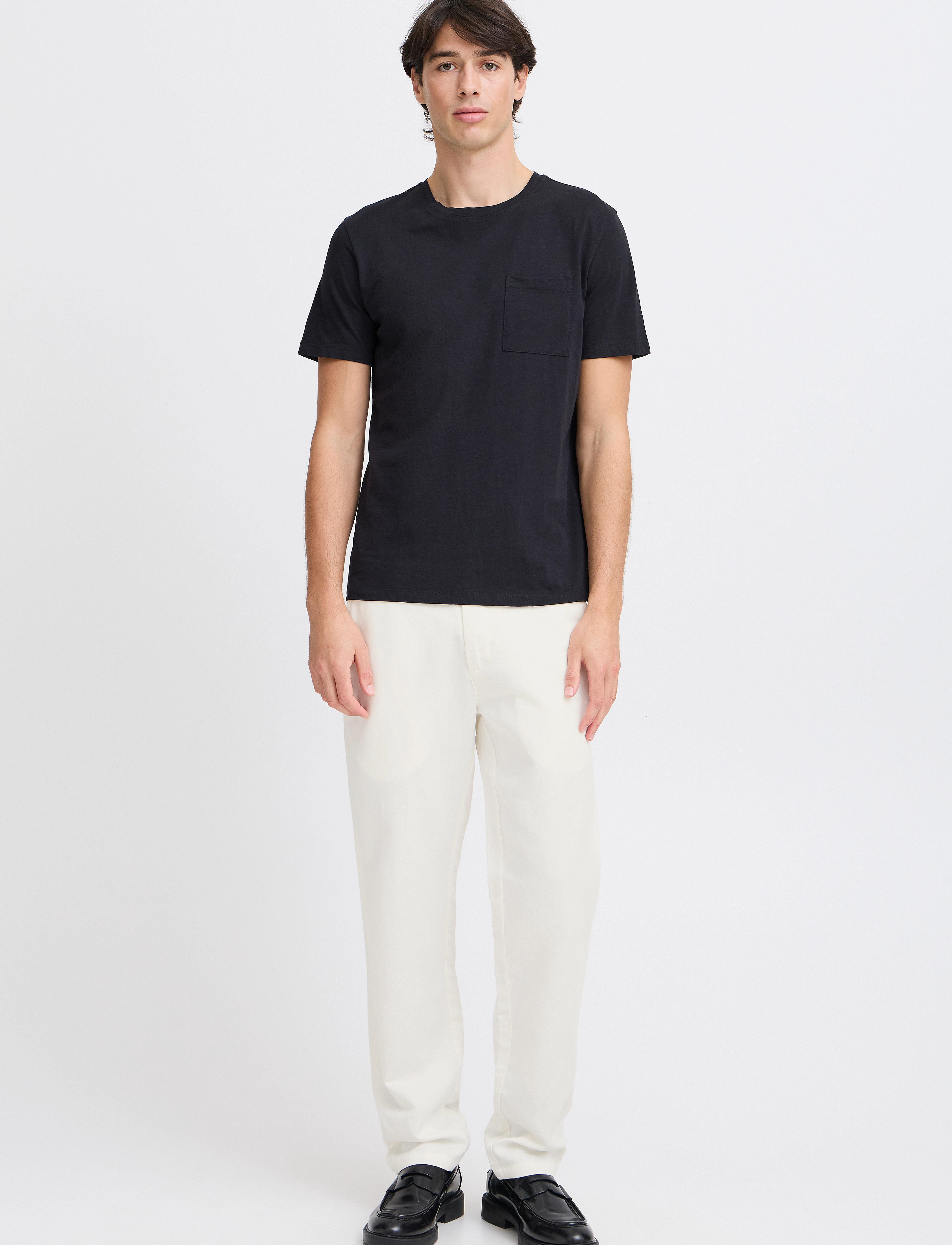 Casual Friday CFPANDRUP 0185 linen mix pants - Winter deals - EGRET / white