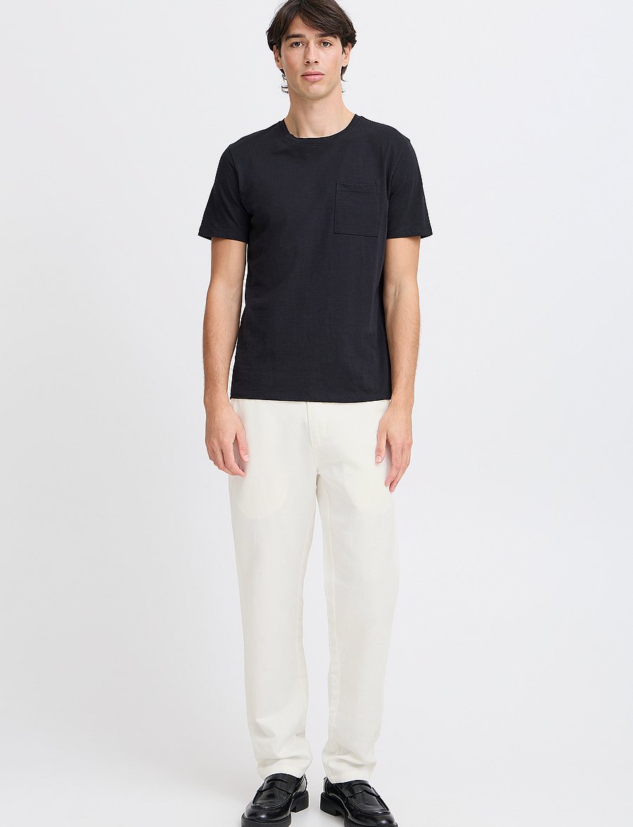 Casual Friday - CFPANDRUP 0185 linen mix pants - linnebyxor - egret - 0
