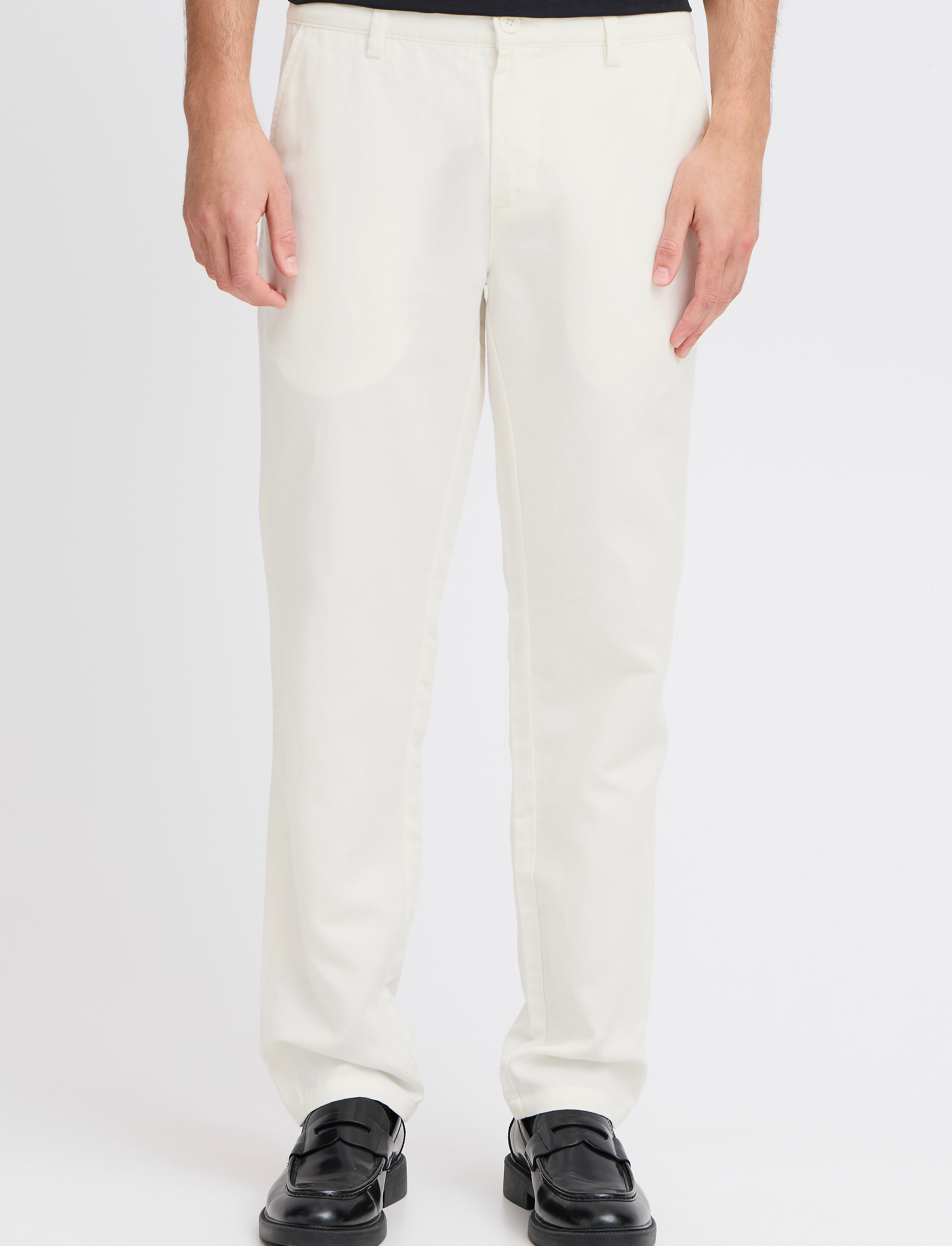 Casual Friday - CFPANDRUP 0185 linen mix pants - egret - 4