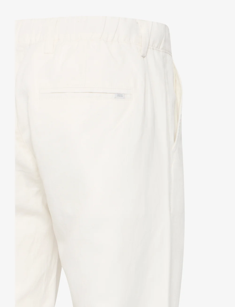 Casual Friday - CFPANDRUP 0185 linen mix pants - hørbukser - egret - 3