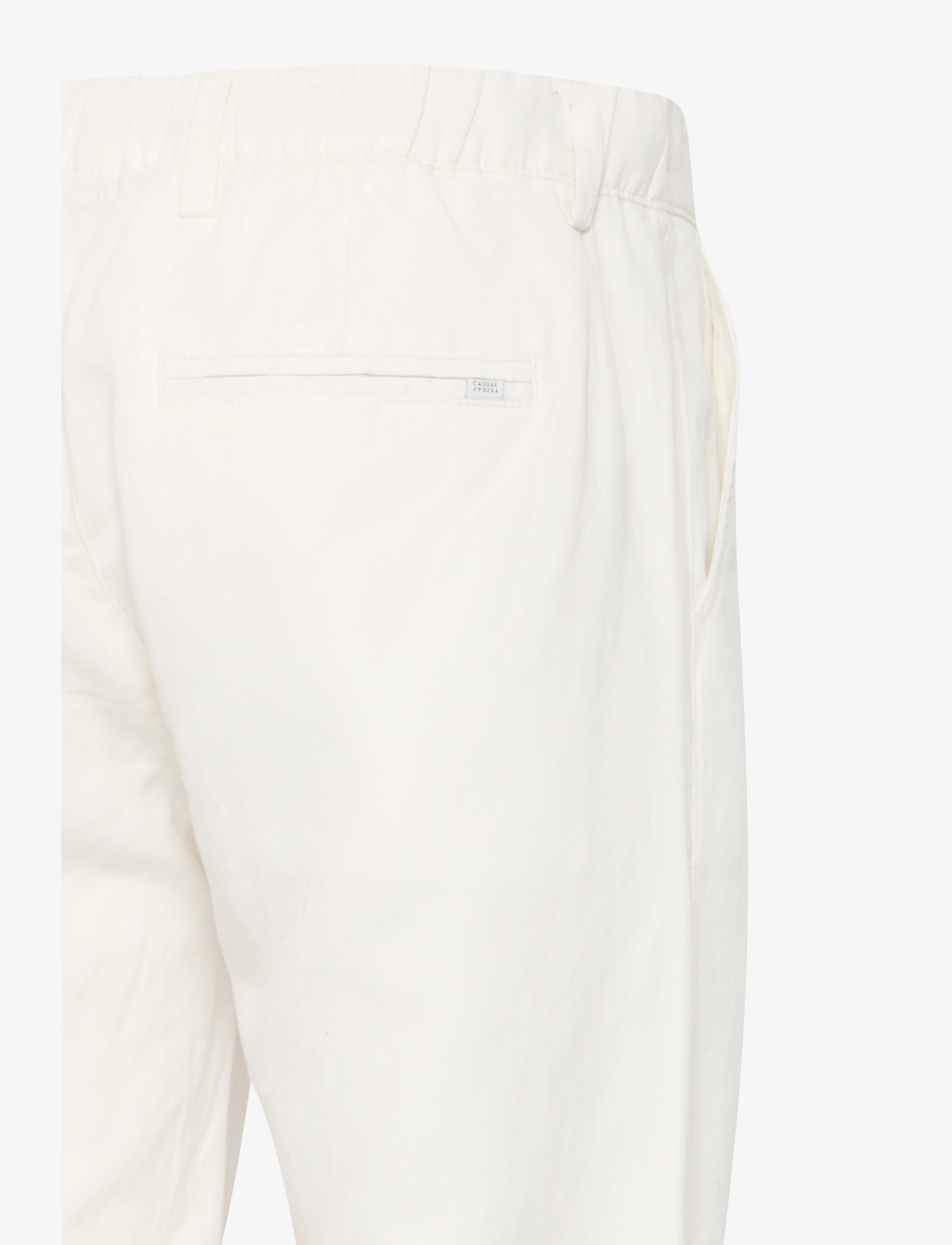 Casual Friday - CFPANDRUP 0185 linen mix pants - egret - 3