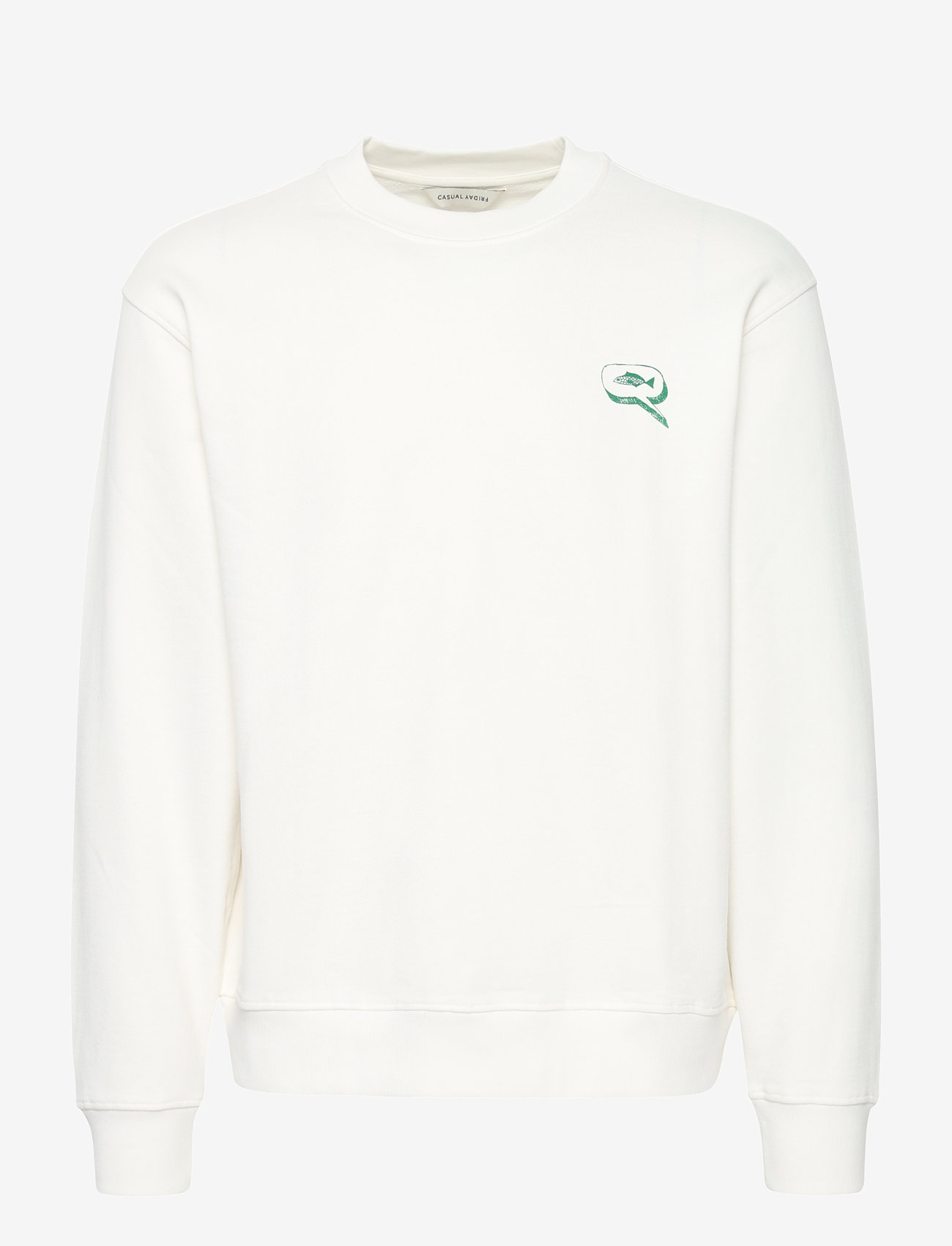 Casual Friday - CFLIAM 0200 sweat with fish print - cloud dancer - 1