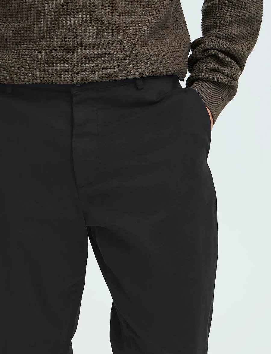 Casual Friday - CFPEPE GARMENT DYED PANTS - freizeithosen - black beauty - 4
