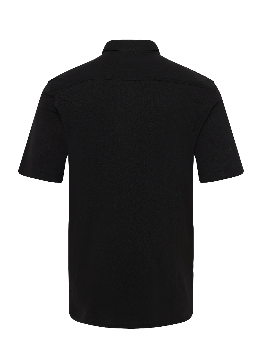 Casual Friday - CFFOLKE SS BU PIQUÉ SHIRT - kurzärmelig - black beauty - 1