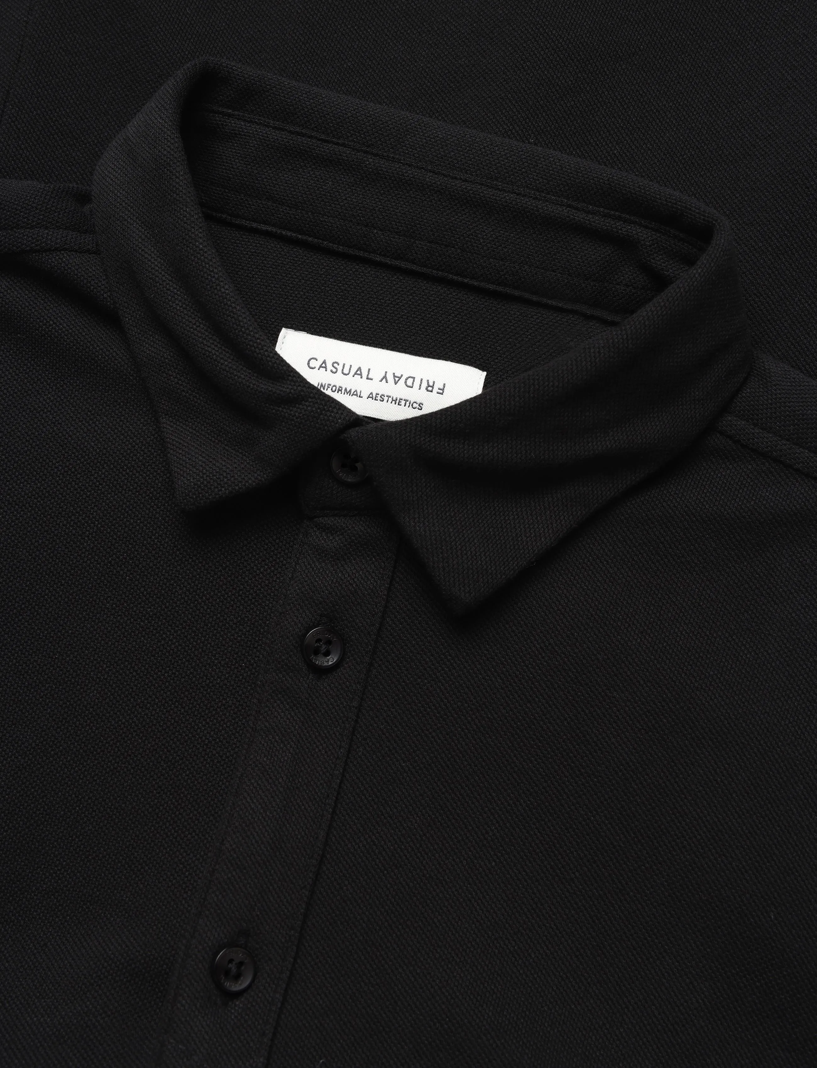 Casual Friday - CFFOLKE SS BU PIQUÉ SHIRT - kurzärmelig - black beauty - 2