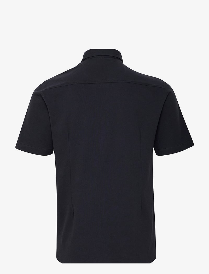 Casual Friday - CFFOLKE SS BU jersey piquet shirt - kortærmede poloer - dark navy - 2