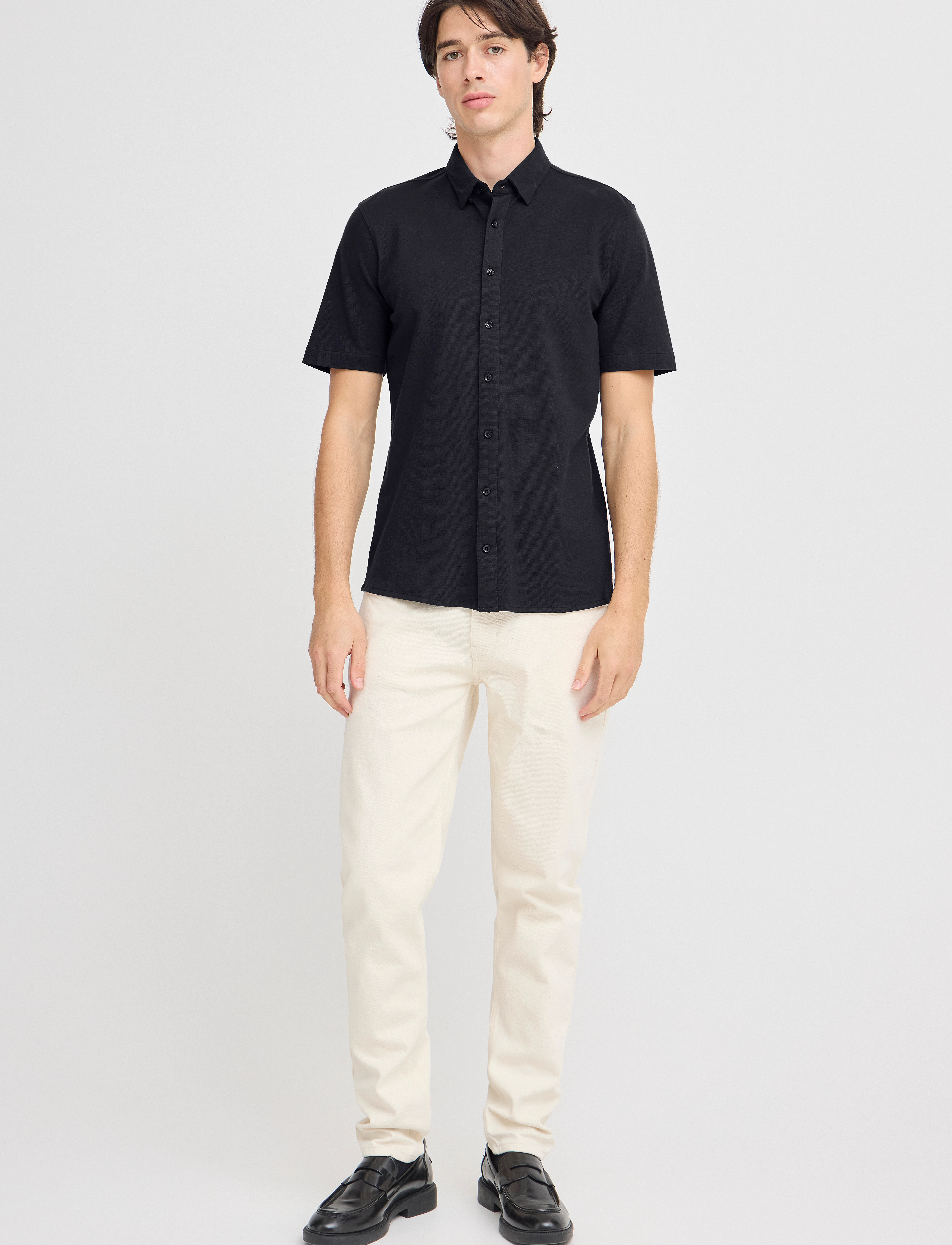Casual Friday CFFOLKE SS BU jersey piquet shirt - Pikéer - DARK NAVY / navy