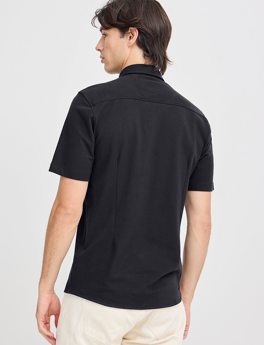 Casual Friday - CFFOLKE SS BU PIQUÉ SHIRT - lyhythihaiset - dark navy - 5