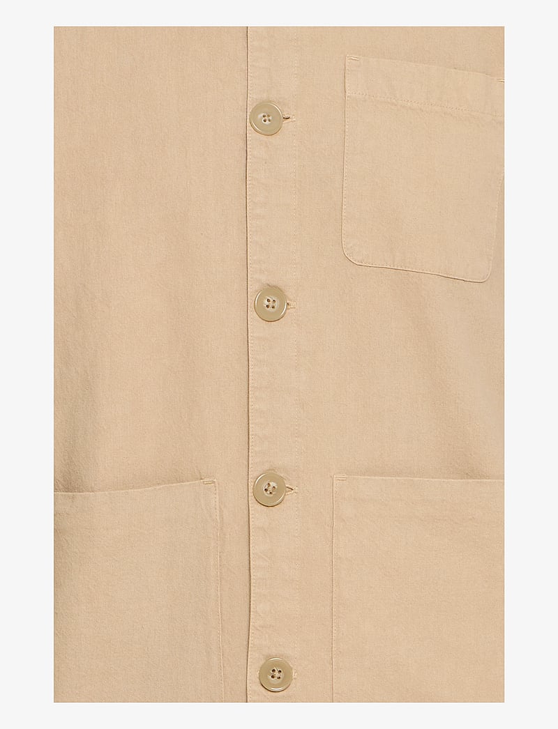 Casual Friday - CFEDGAR 0206 garment dyed linen jac - jackets - plaza taupe - 3