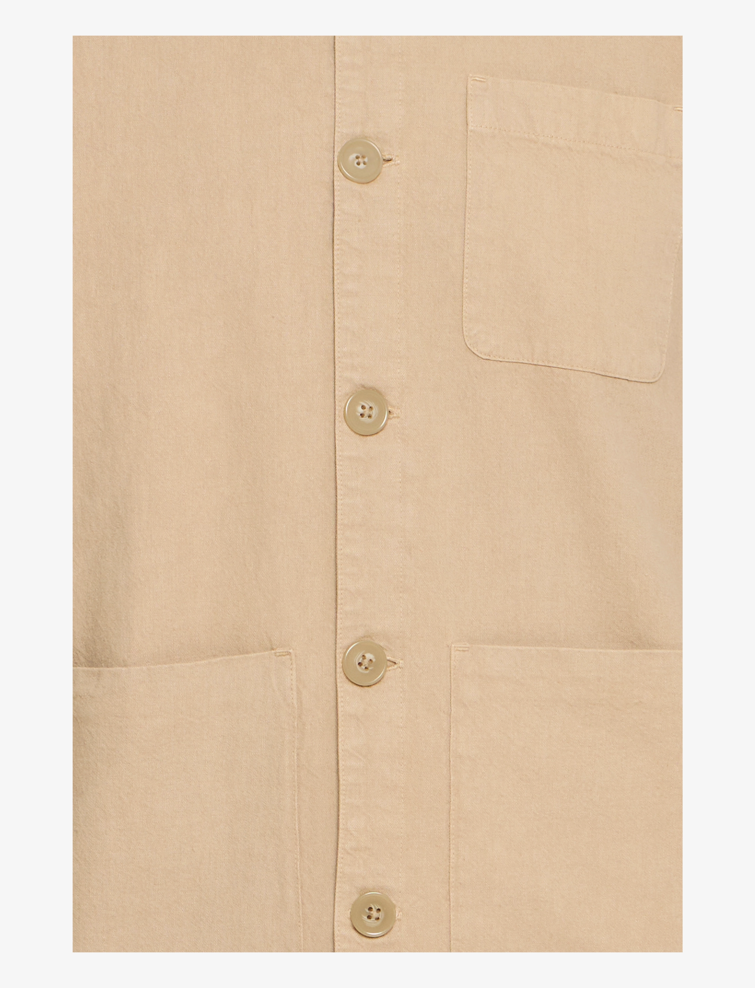 Casual Friday - CFEDGAR 0206 garment dyed linen jac - jakker - plaza taupe - 3
