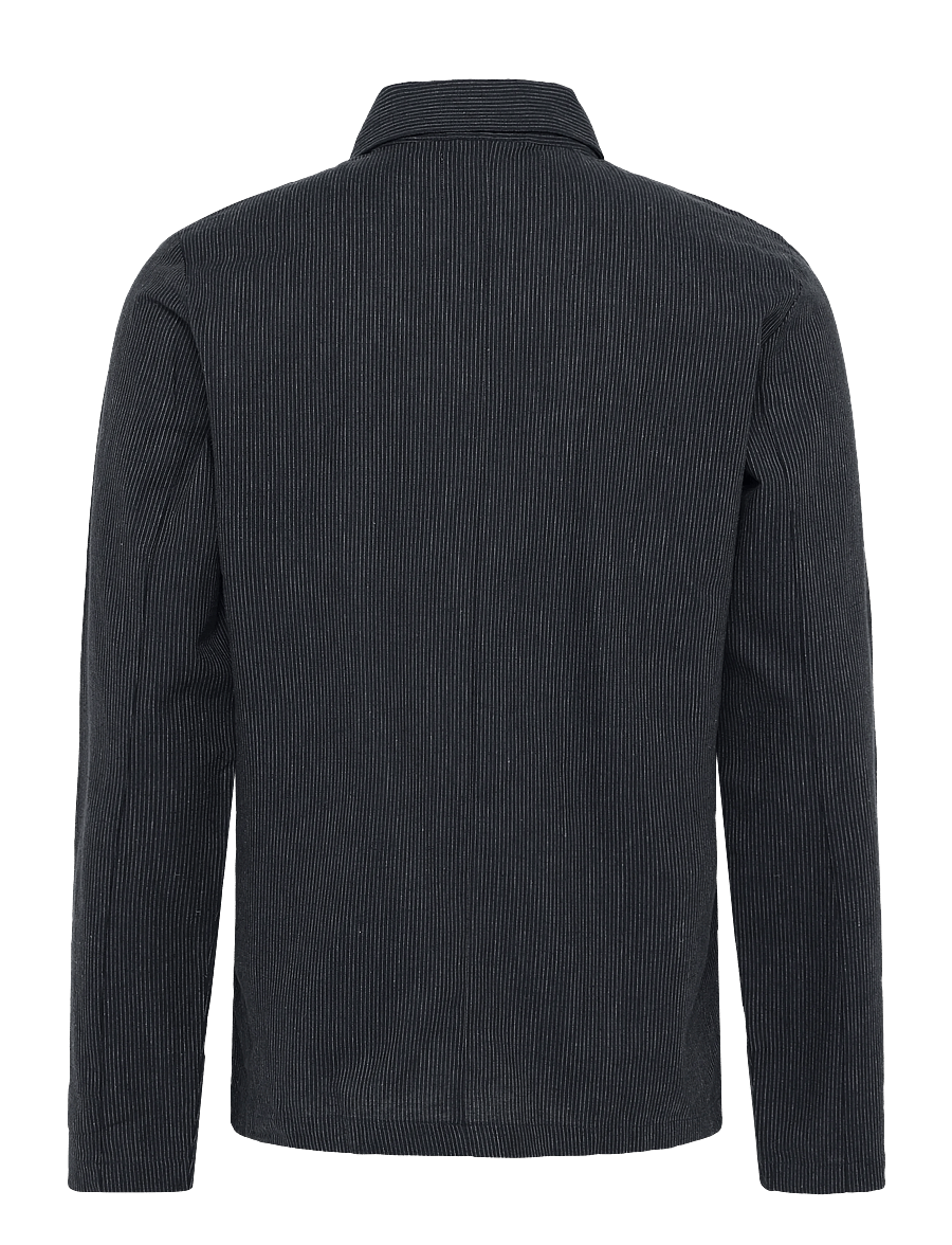 Casual Friday - CFMYLES 0207 striped linen mix jack - dark navy - 1