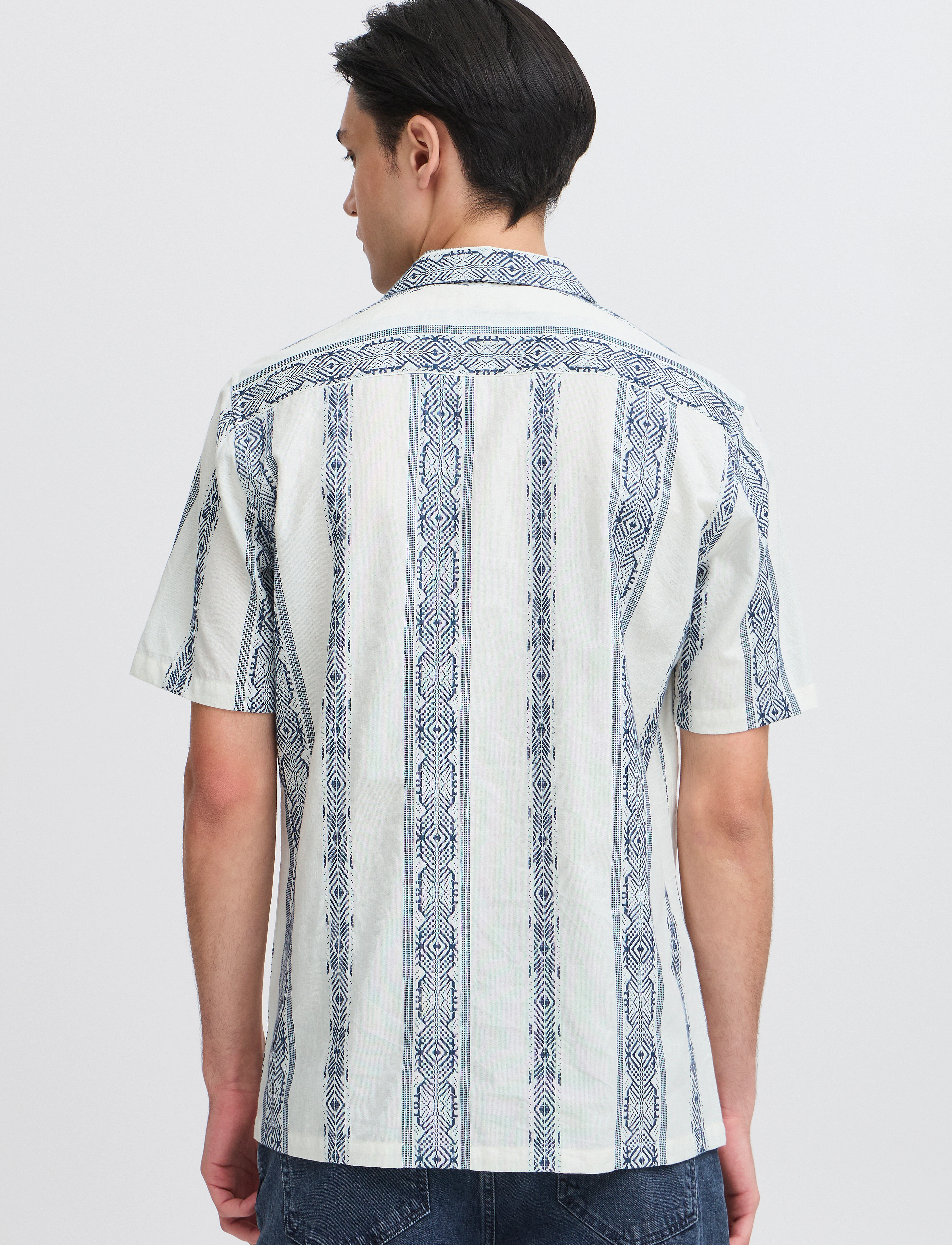 Casual Friday - CFJAYDEN SS RC inka shirt - short-sleeved shirts - estate blue - 5