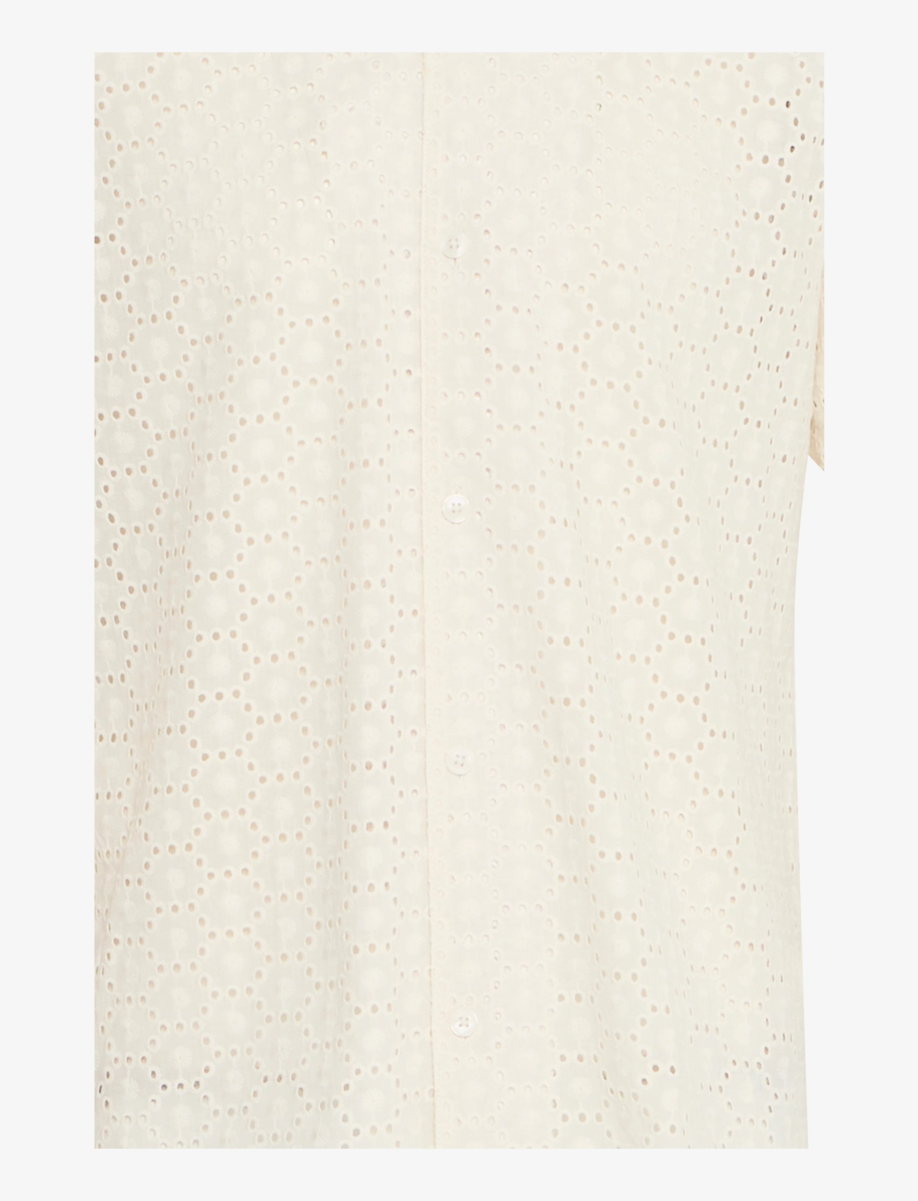 Casual Friday - CFLOGAN SS RC broderie anglaise shi - kurzärmelig - egret - 2