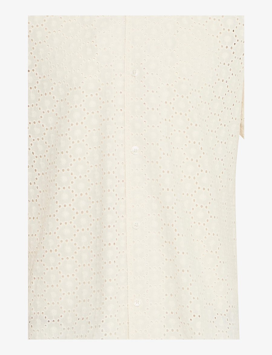 Casual Friday - CFLOGAN SS RC broderie anglaise shi - kurzärmelig - egret - 2
