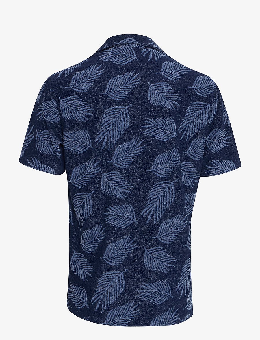 Casual Friday - CFAARON SS RC frotté shirt - kurzarmhemden - navy blazer - 2