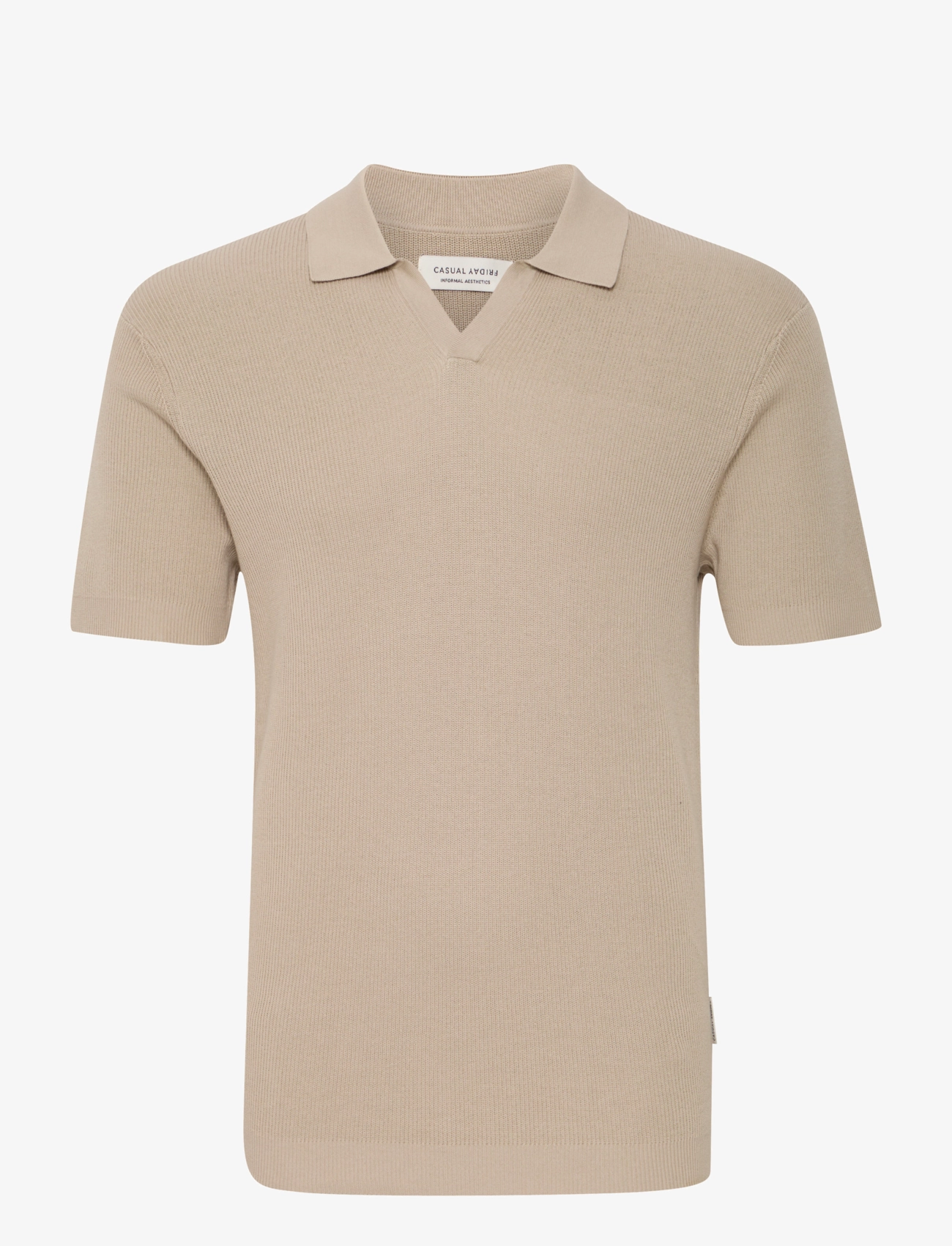 Casual Friday CFMAVERICK SS polo knit - Strickmode - PLAZA TAUPE / beige