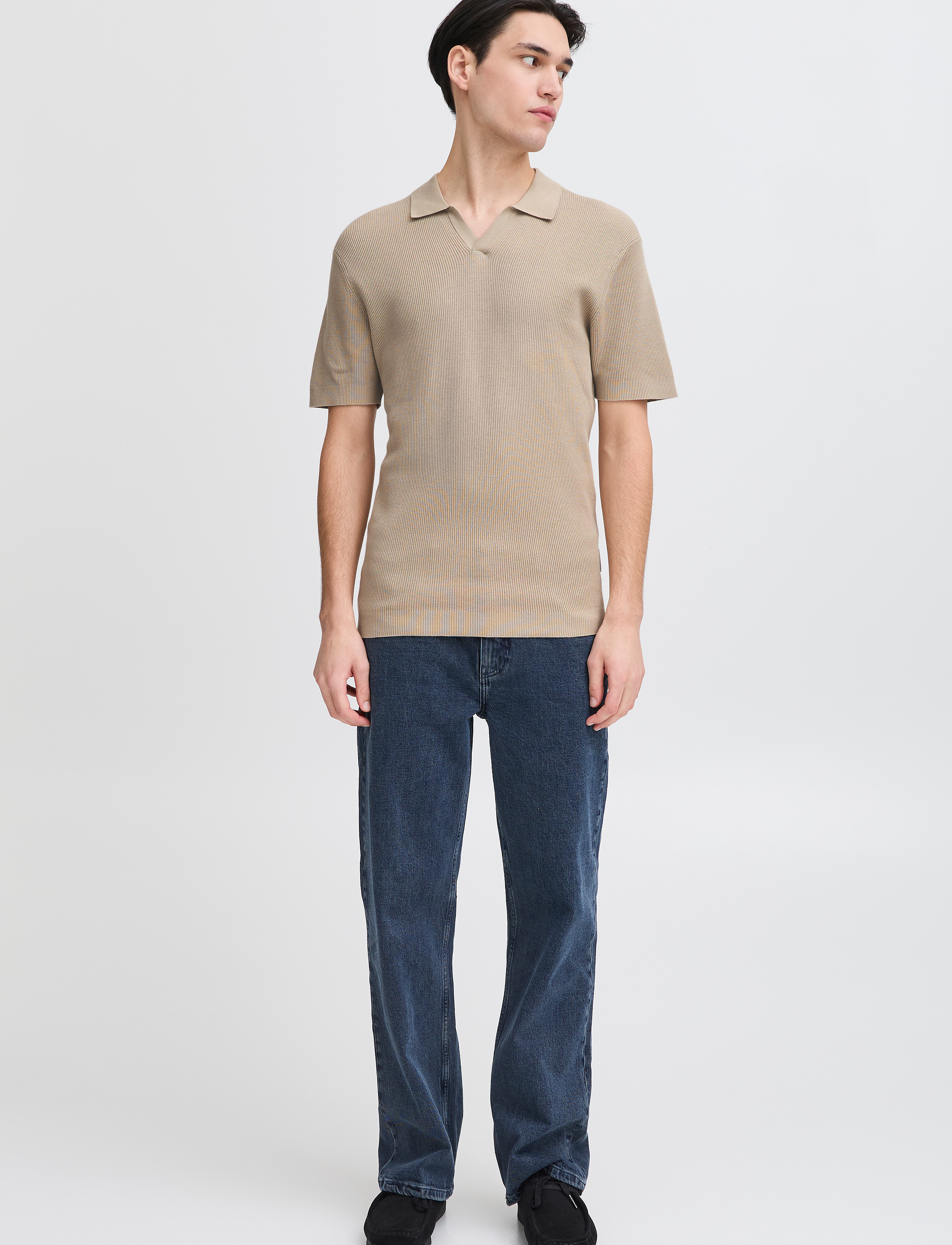 Casual Friday CFMAVERICK SS polo knit - Kollektionen - PLAZA TAUPE / beige