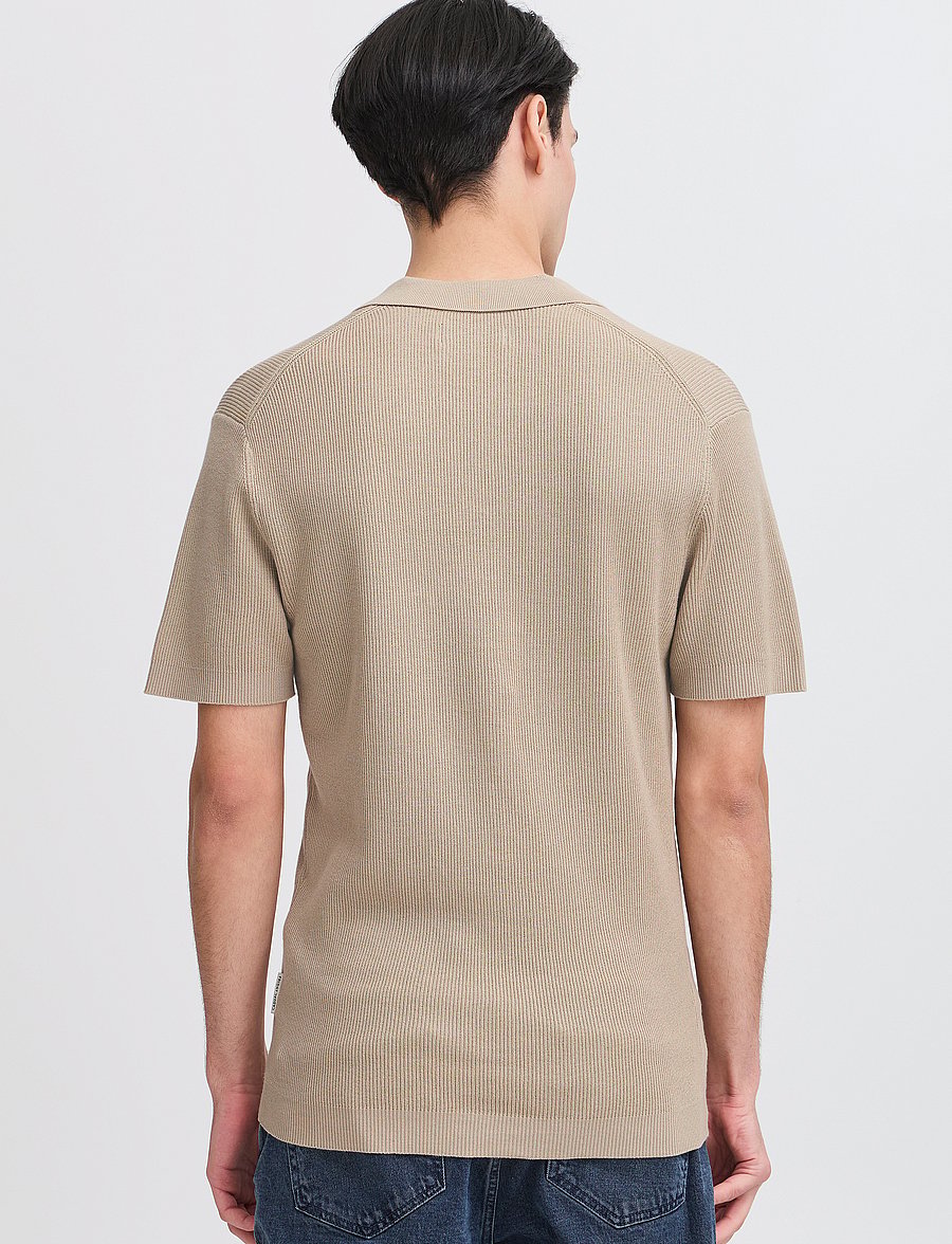 Casual Friday - CFMAVERICK SS polo knit - stickade pikéer - plaza taupe - 5