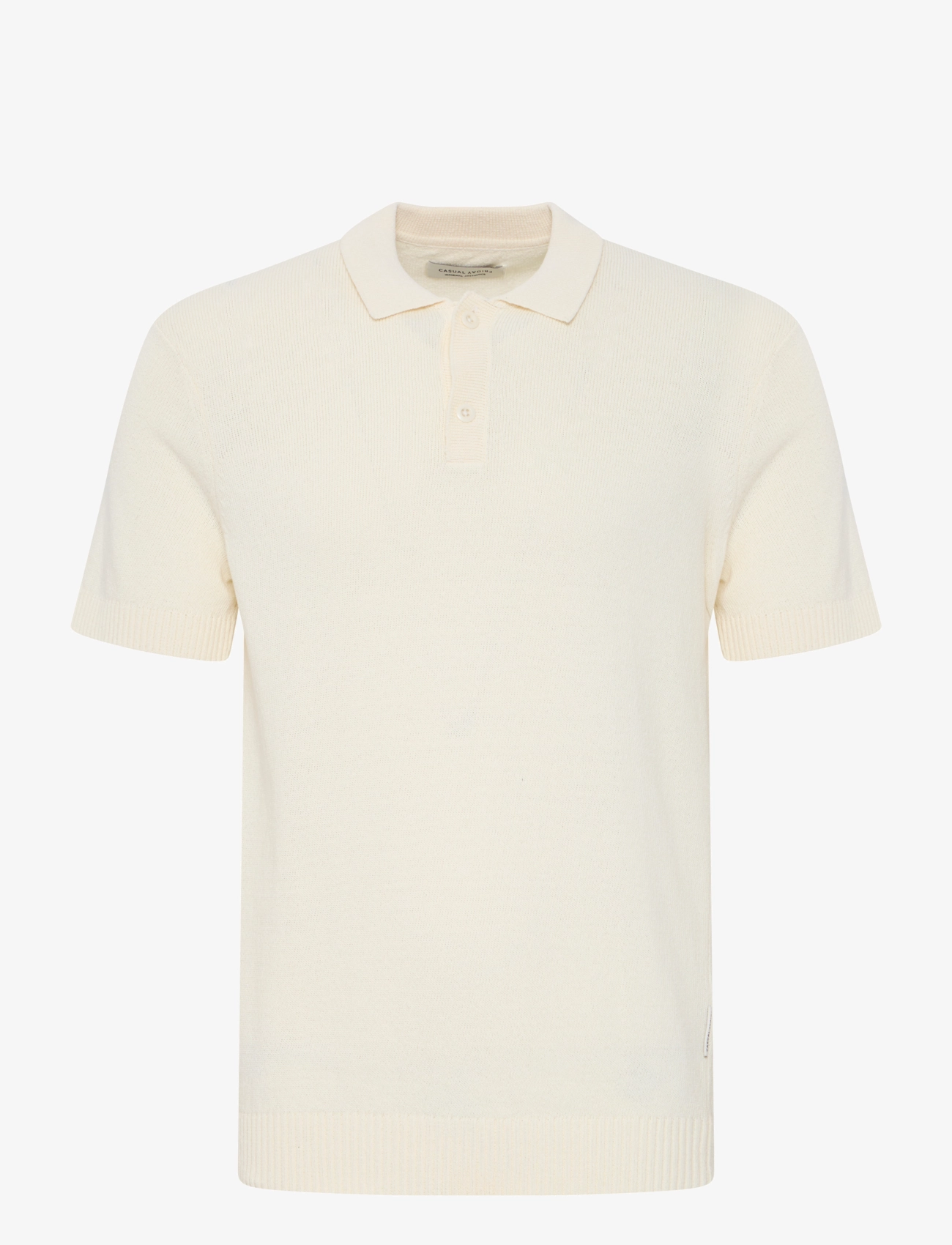 Casual Friday CFAIDEN SS structured polo knit - Strickmode - EGRET / cream