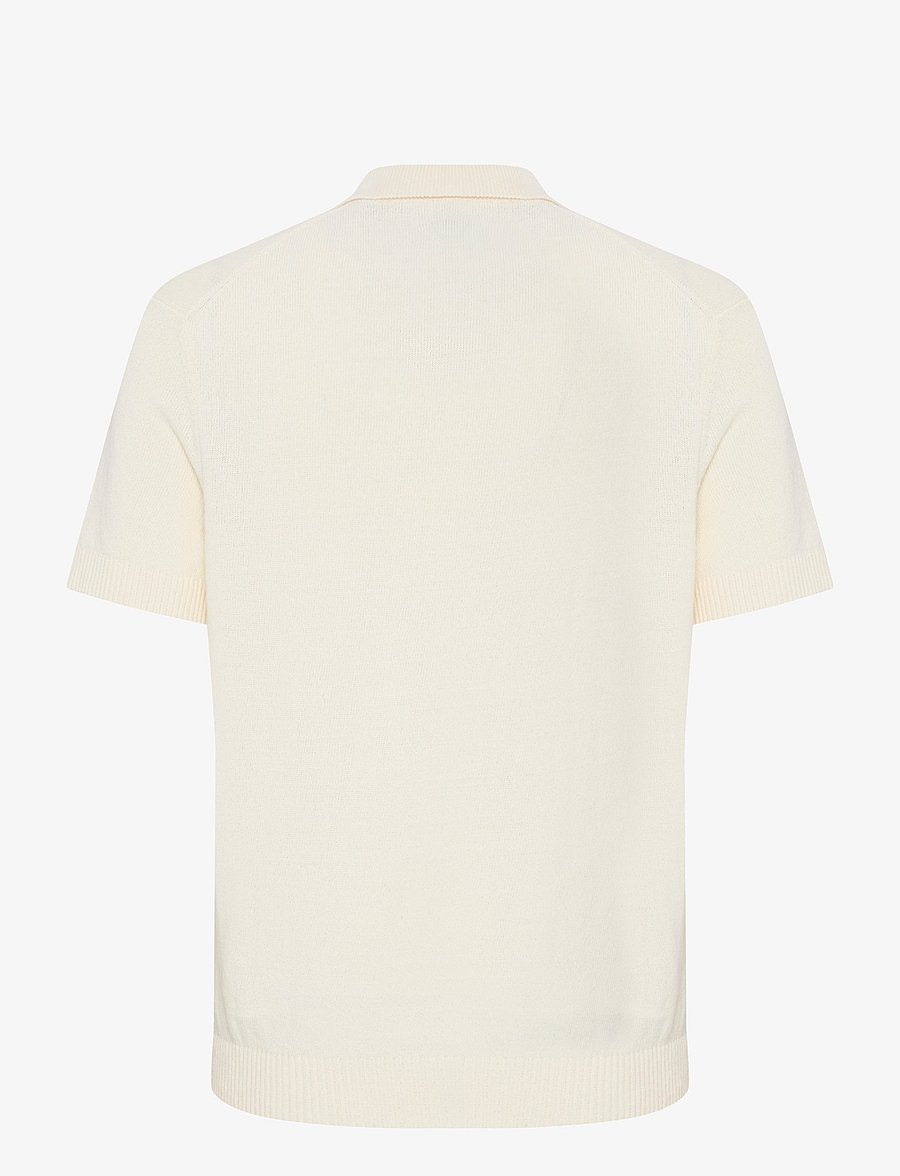 Casual Friday - CFAIDEN SS structured polo knit - gestrickte polohemden - egret - 2