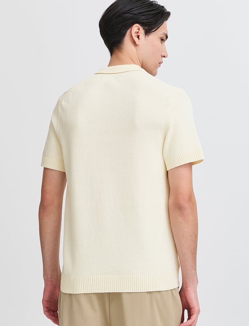 Casual Friday - CFAIDEN SS structured polo knit - polostrik - egret - 5