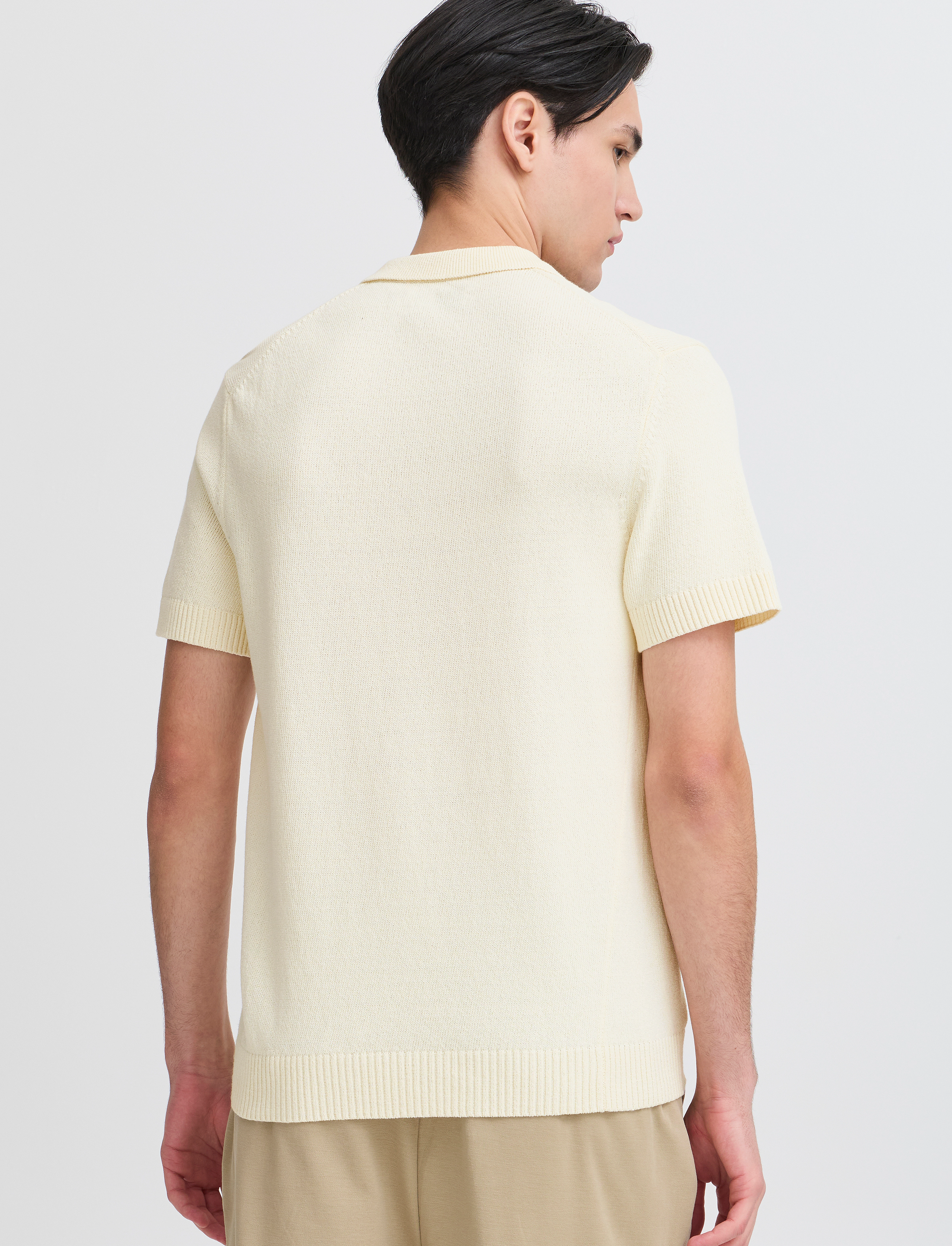 Casual Friday - CFAIDEN SS structured polo knit - strik - egret - 5