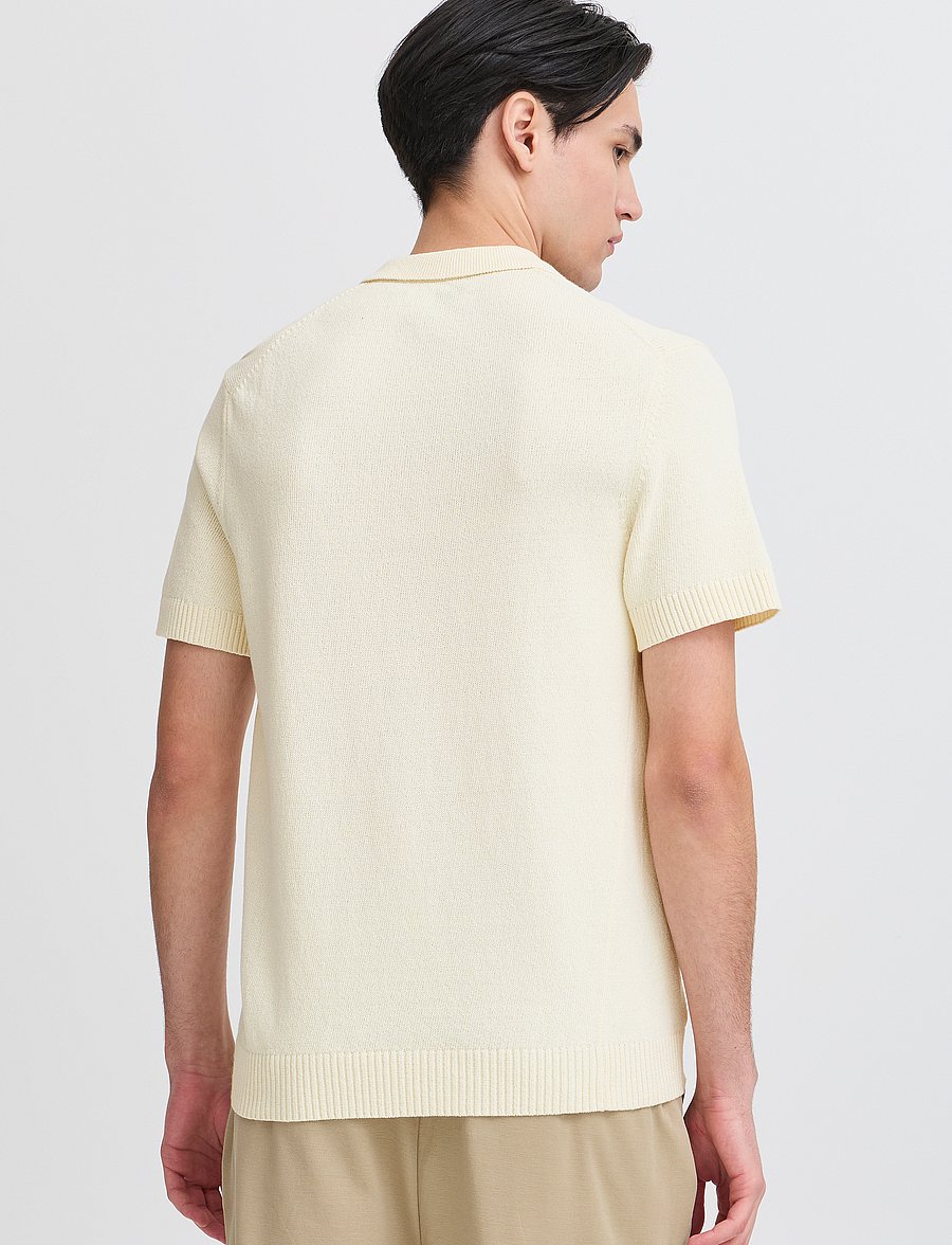 Casual Friday - CFAIDEN SS structured polo knit - gestrickte polohemden - egret - 5
