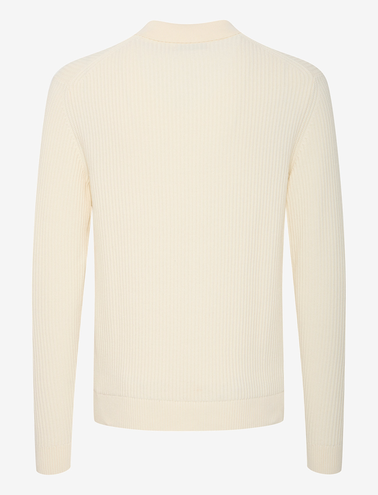 Casual Friday - CFNOLAN LS ribbed polo knit - egret - 2