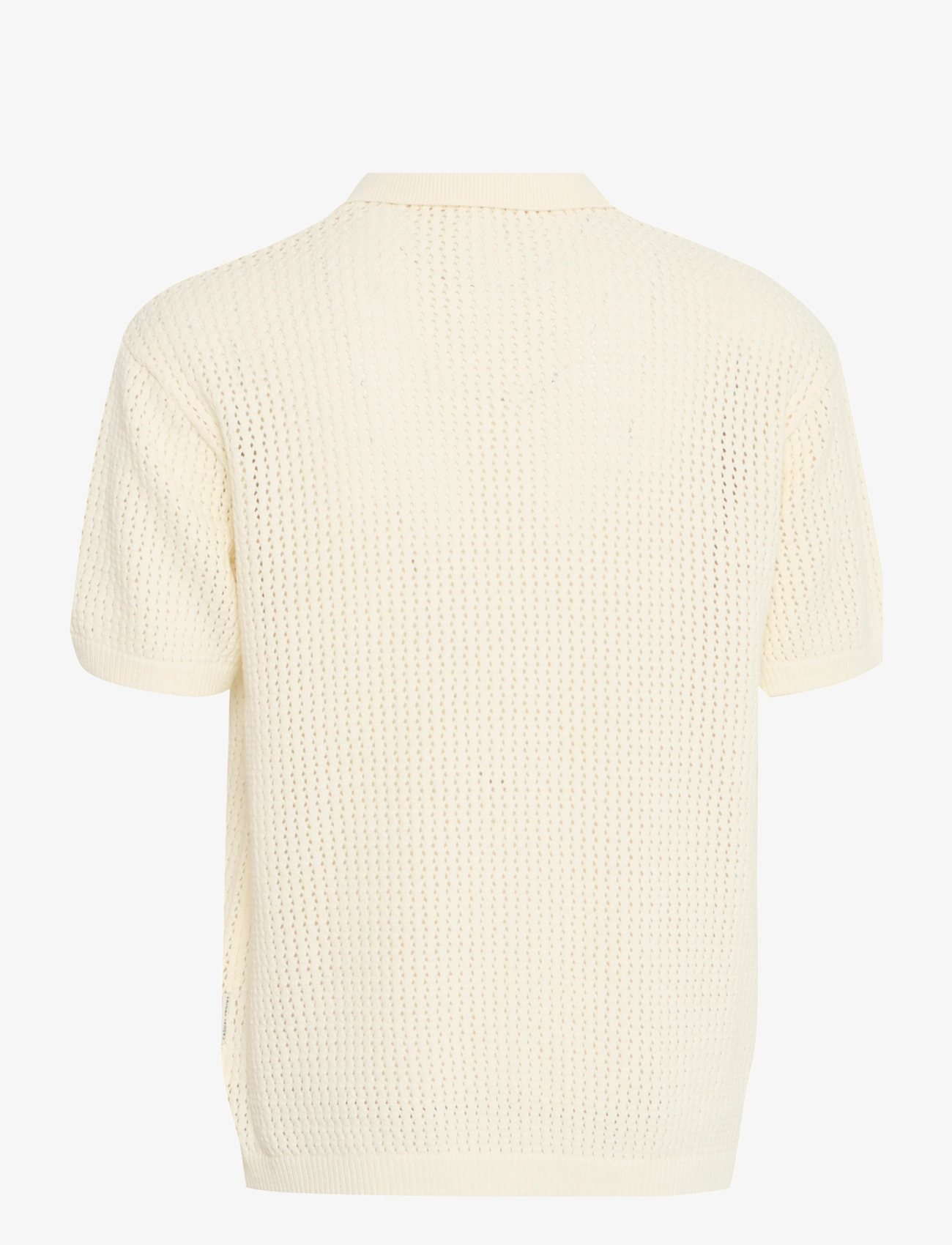 Casual Friday - CFEASTON SS structured polo knit - feriefavoritter - egret - 2