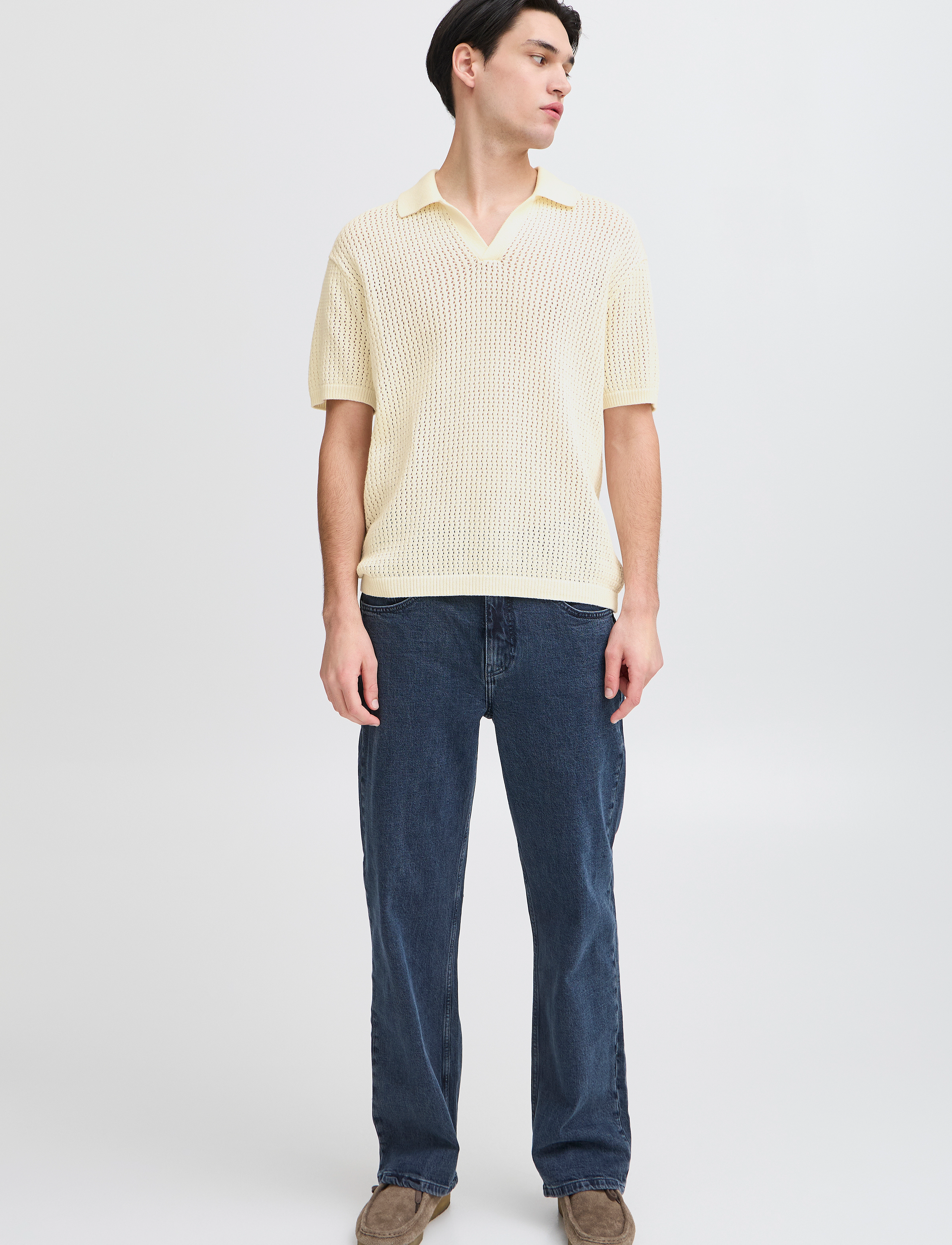 Cfeaston Ss Structured Polo Knit