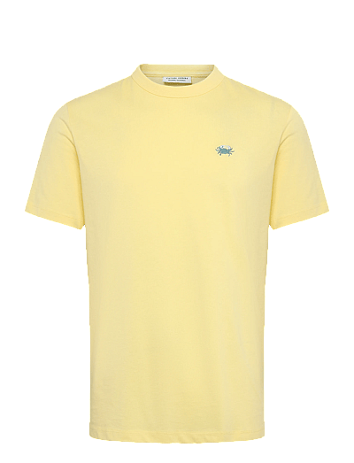 Casual Friday CFKAYDEN tee with embroidery - Short-sleeved t-shirts - PALE BANANA / yellow