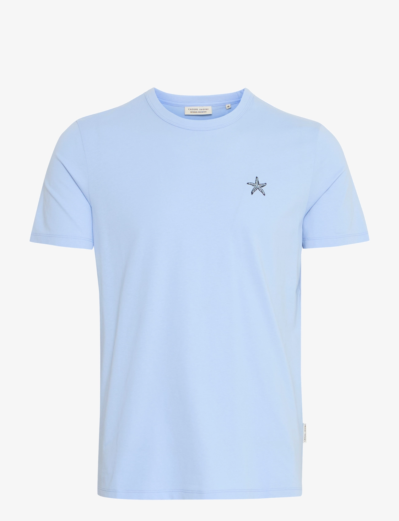 Casual Friday CFEMMET tee with embroidery - T-shirts - CHAMBRAY BLUE / blue
