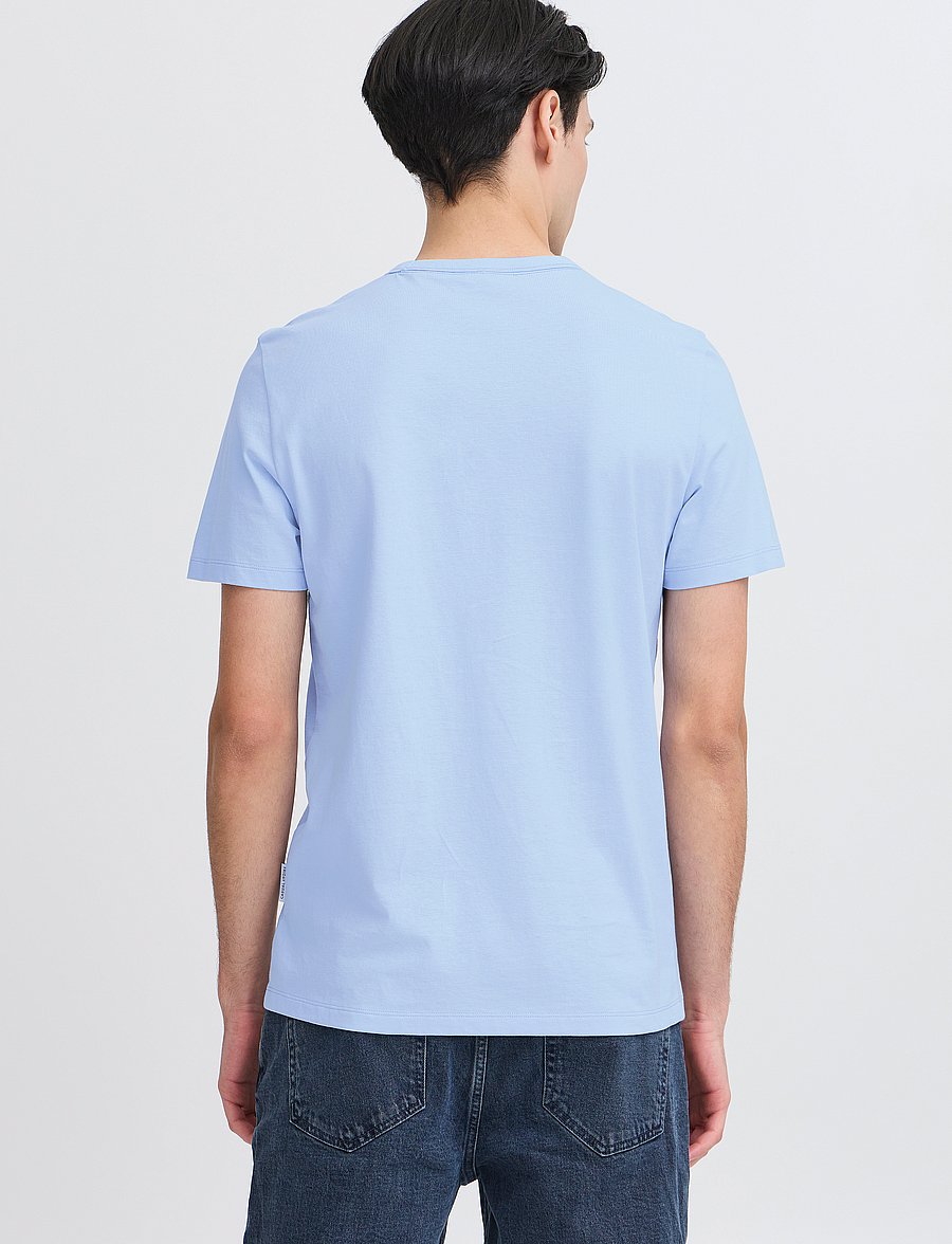 Casual Friday - CFEMMET tee with embroidery - t-shirts à manches courtes - chambray blue - 5