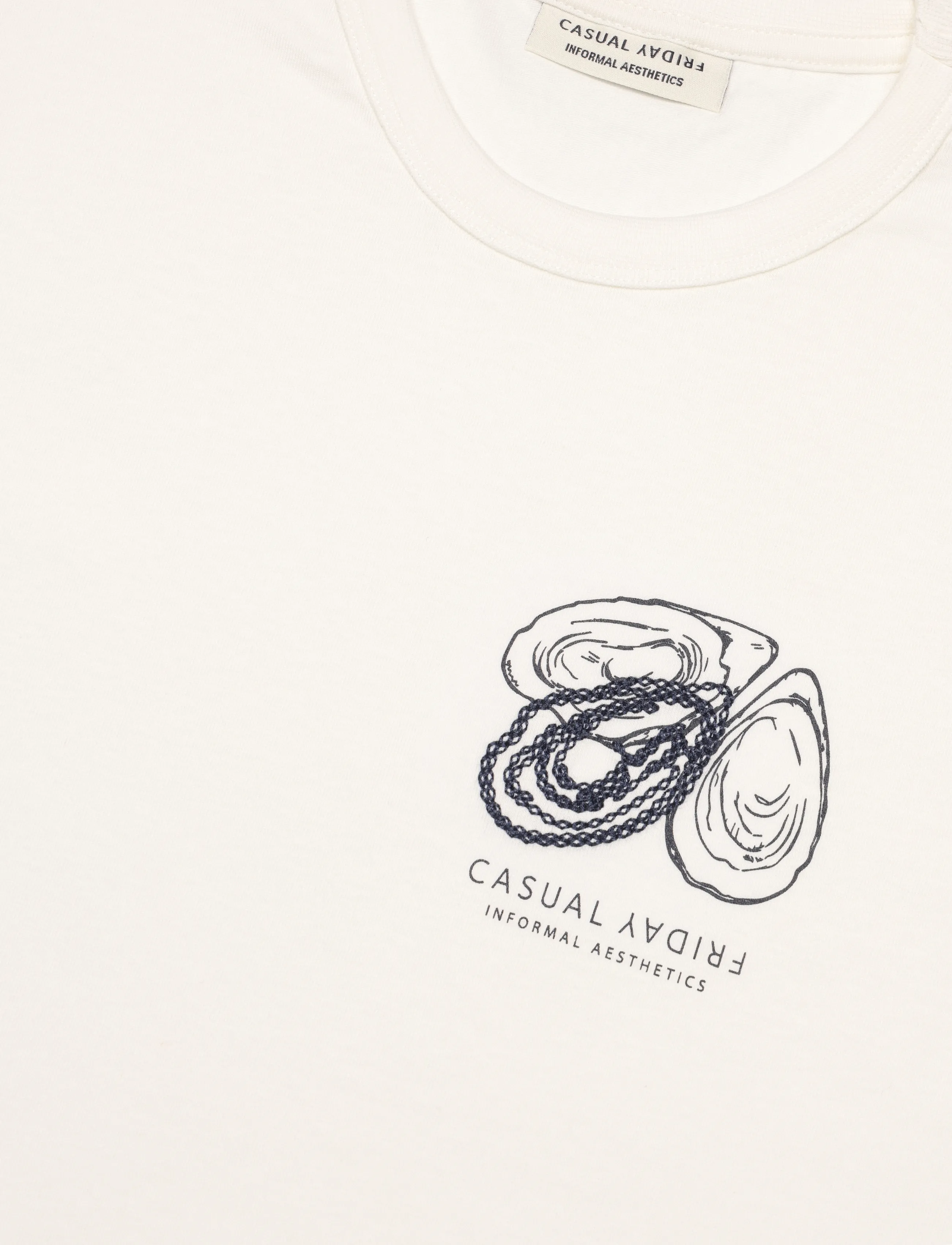 Casual Friday - CFRYDER tee with chestprint - cloud dancer - 2