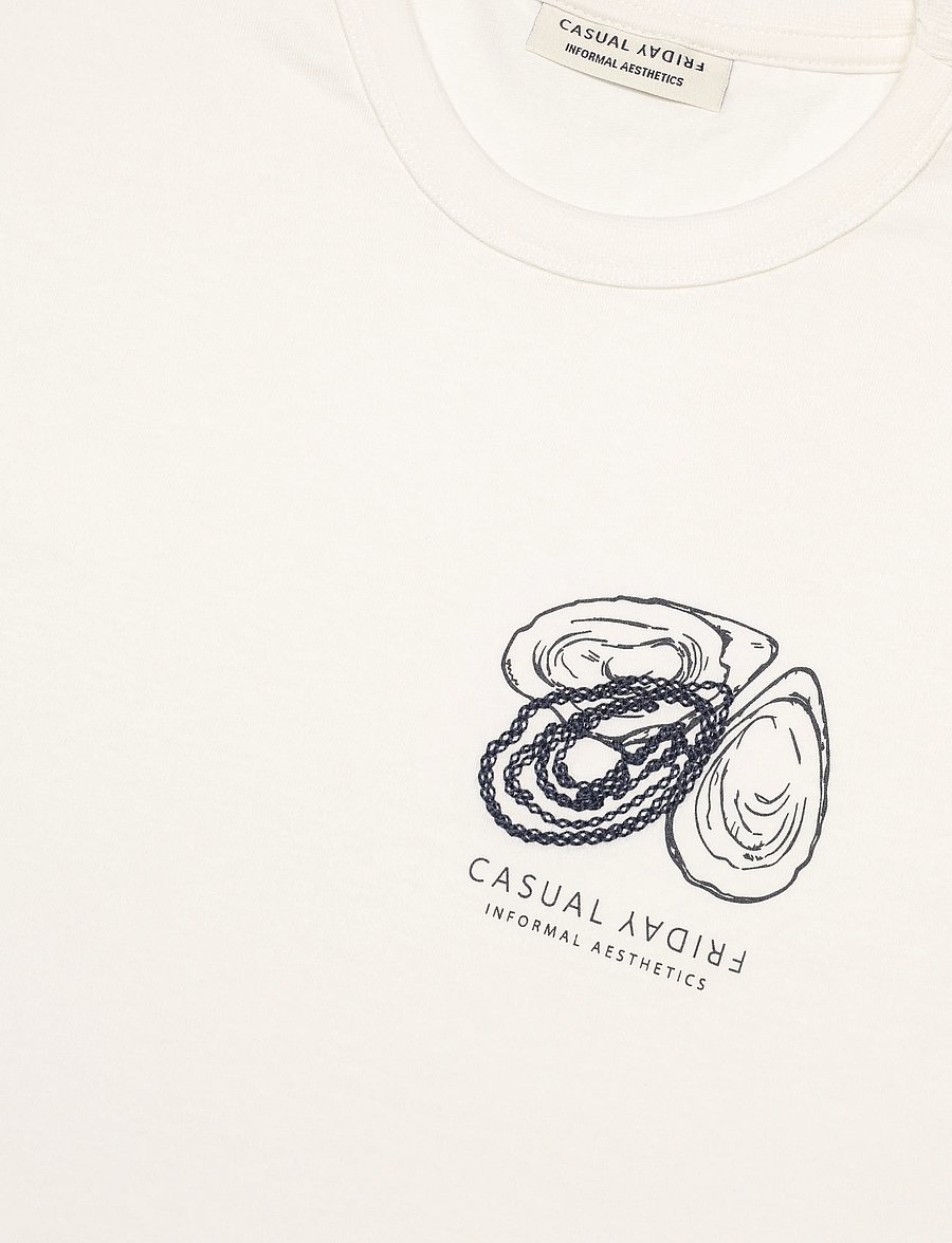 Casual Friday - CFRYDER tee with chestprint - cloud dancer - 2