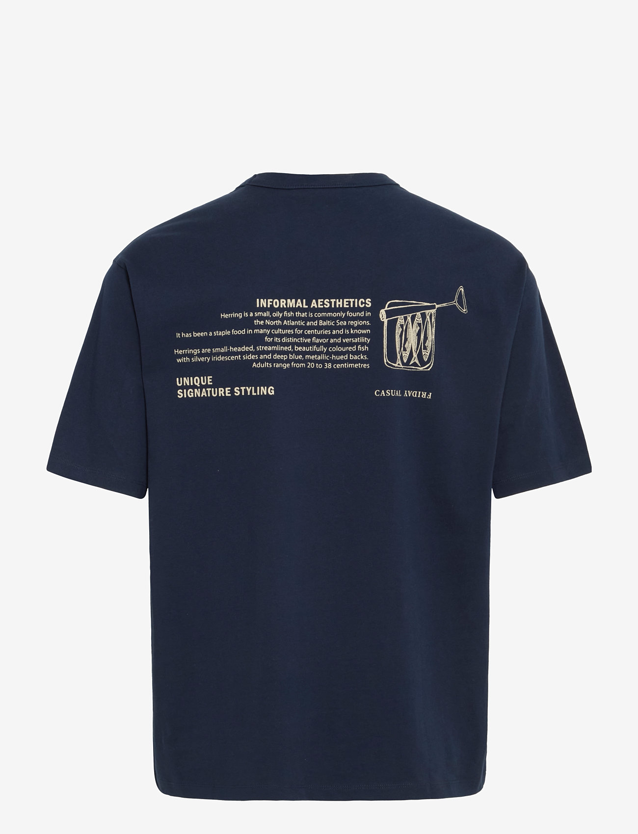 Casual Friday - CFARCHER tee with back print - kurzärmelig - navy blazer - 2