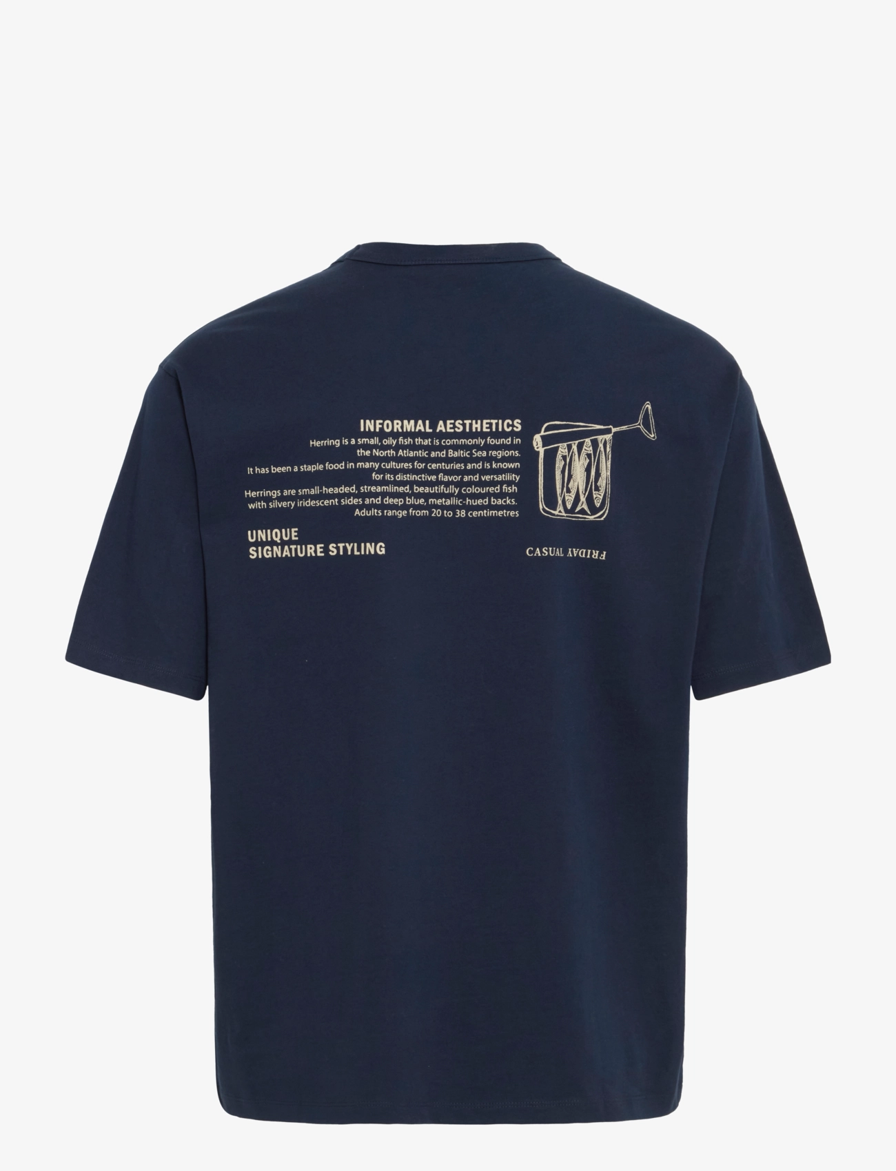 Casual Friday - CFARCHER tee with back print - die niedrigsten preise - navy blazer - 2