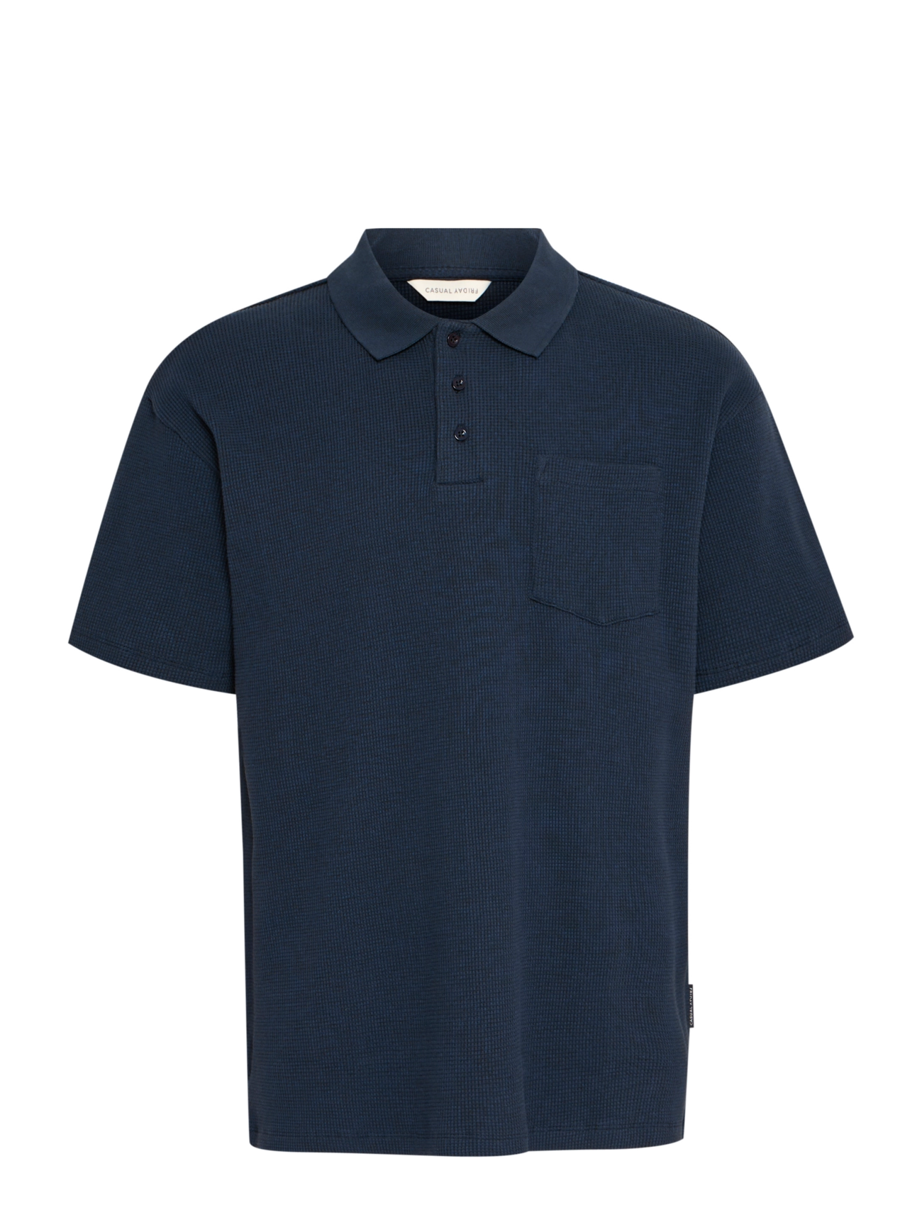 CASUAL FRIDAY Cfcameron 0210 Waffle Polo Schwarz - S - Herren