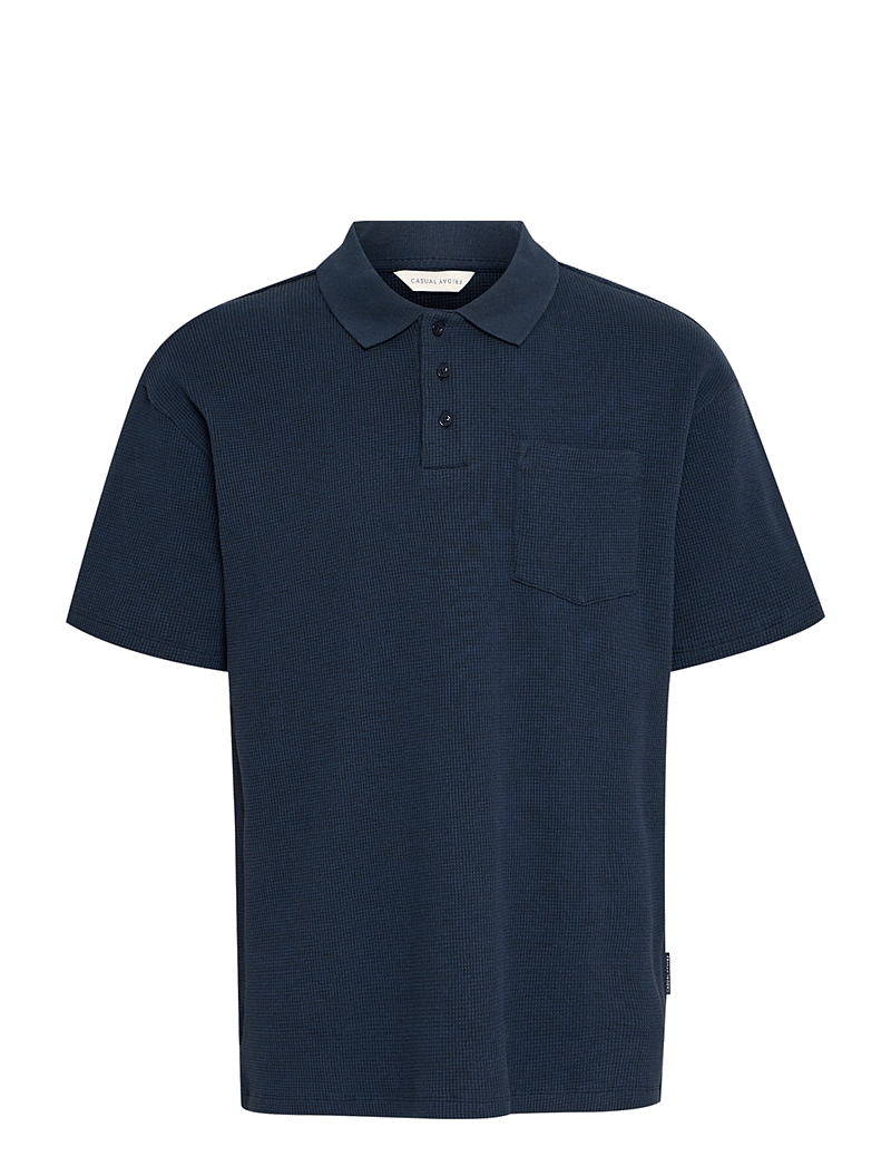 Casual Friday - CFCAMERON 0210 waffle polo - kortærmede poloer - dark navy - 1