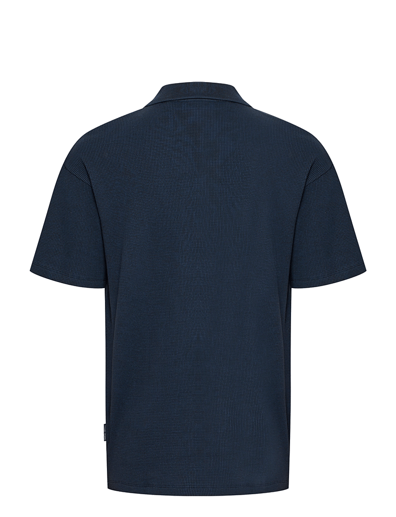 Casual Friday - CFCAMERON 0210 waffle polo - kortærmede poloer - dark navy - 2