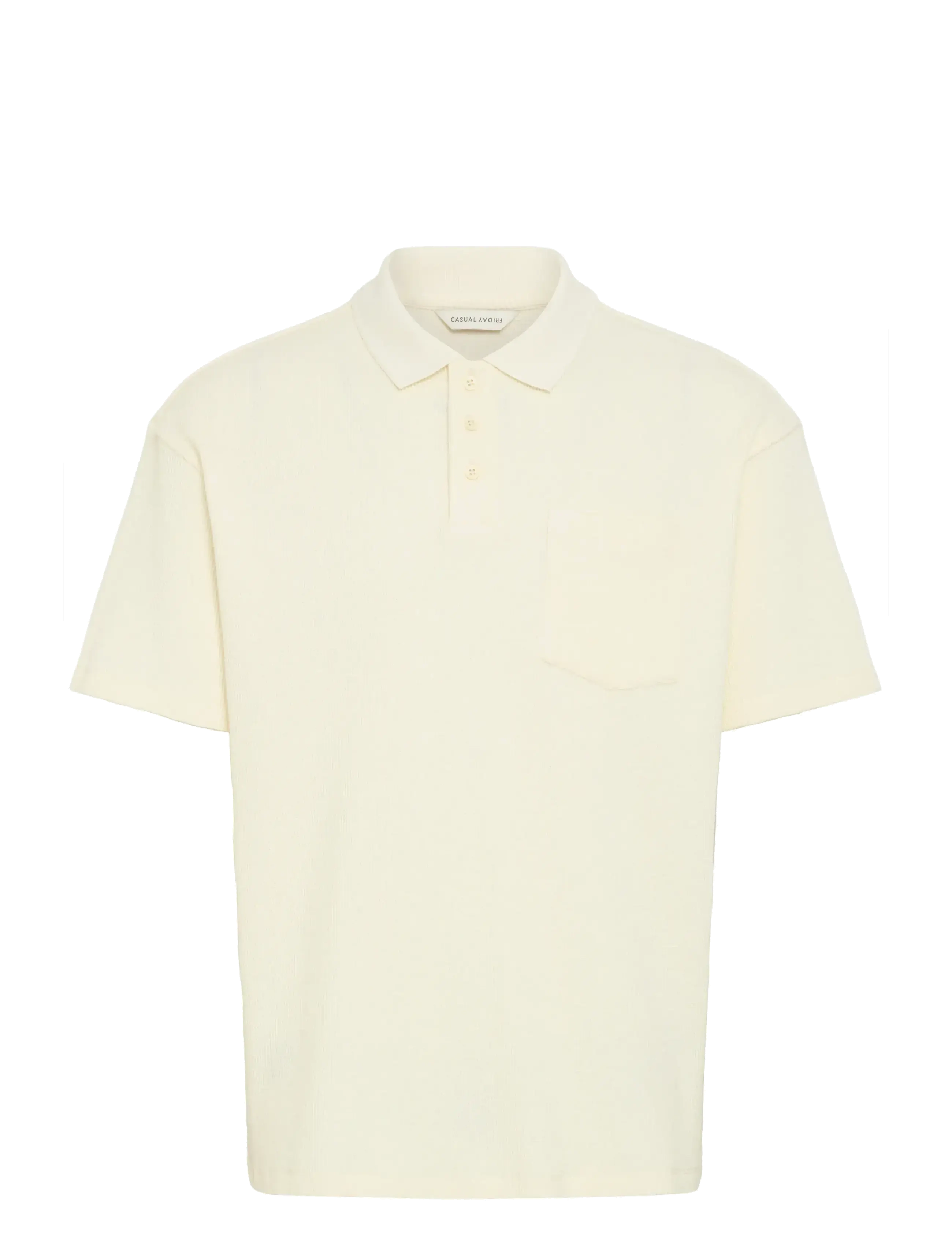 CASUAL FRIDAY Cfcameron 0210 Waffle Polo Cream - M - Herren