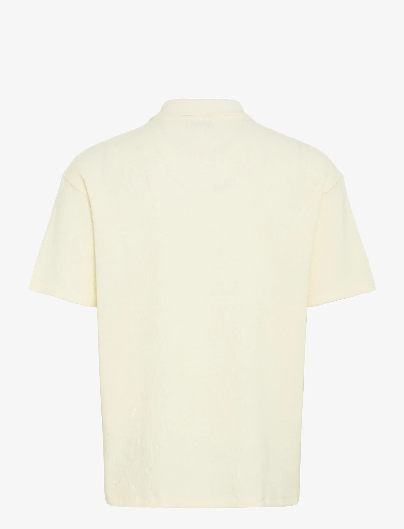 Casual Friday - CFCAMERON 0210 waffle polo - kortärmade pikéer - egret - 2